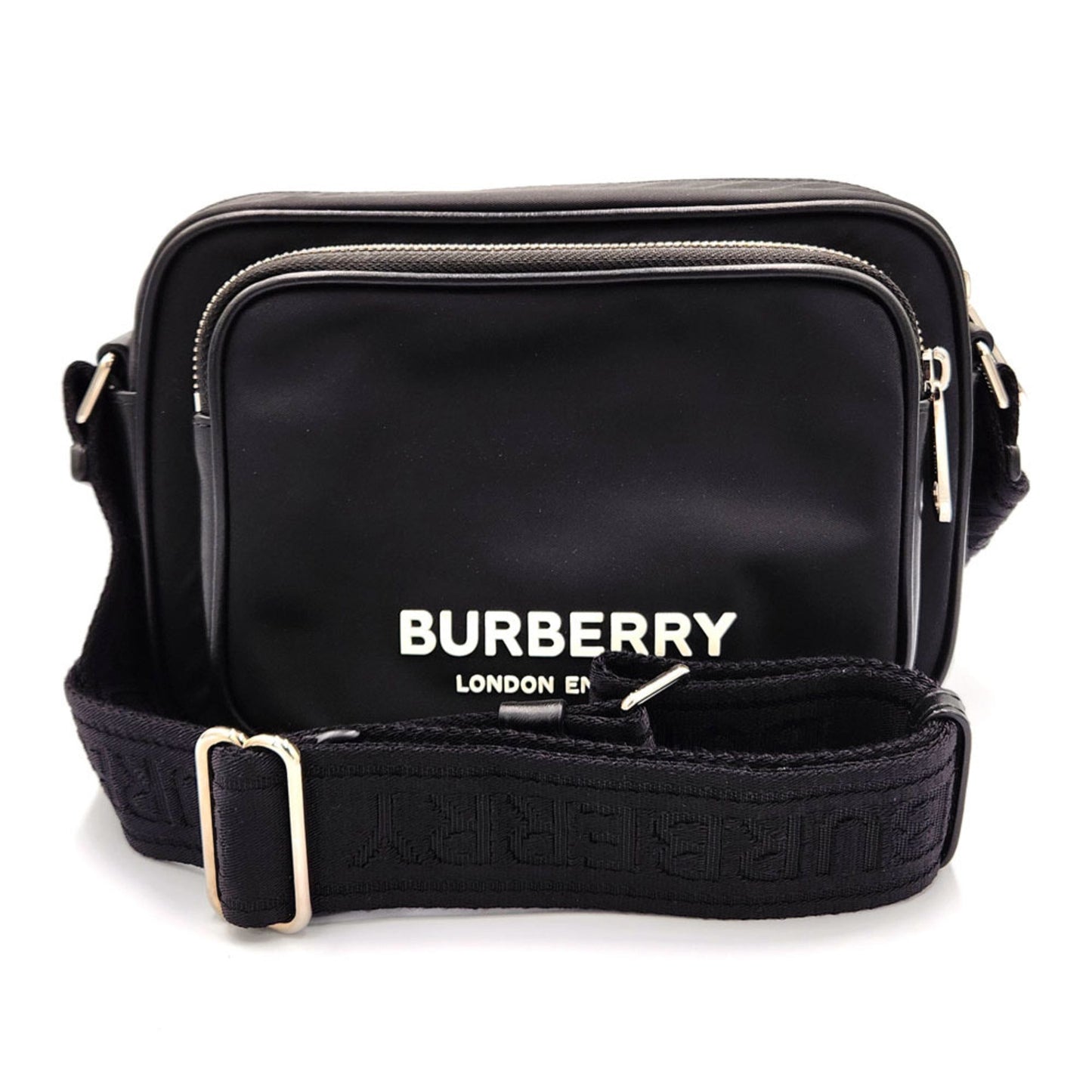 Burberry Shoulder Bag Nylon Black Nylon Shoulder Bag