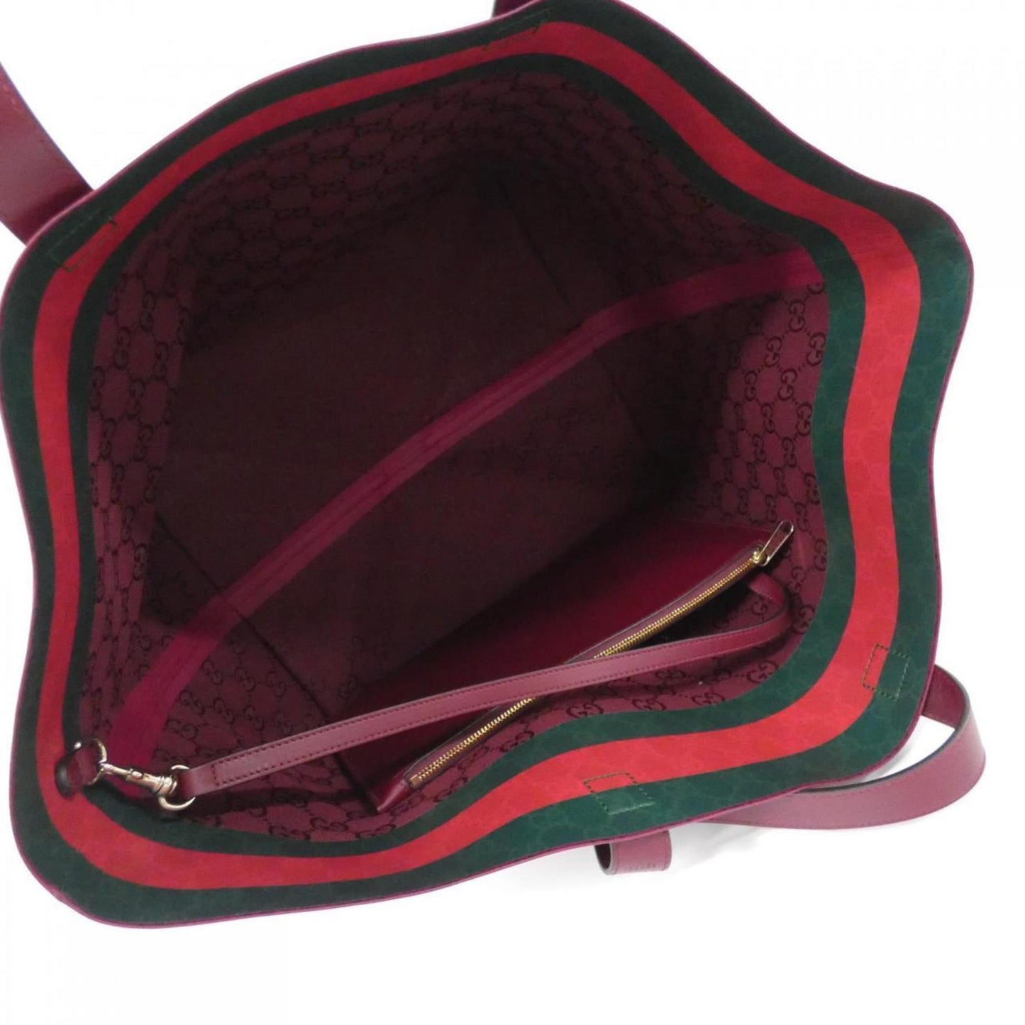 Gucci Bordeaux Red Color Gg Canvas Handbag
