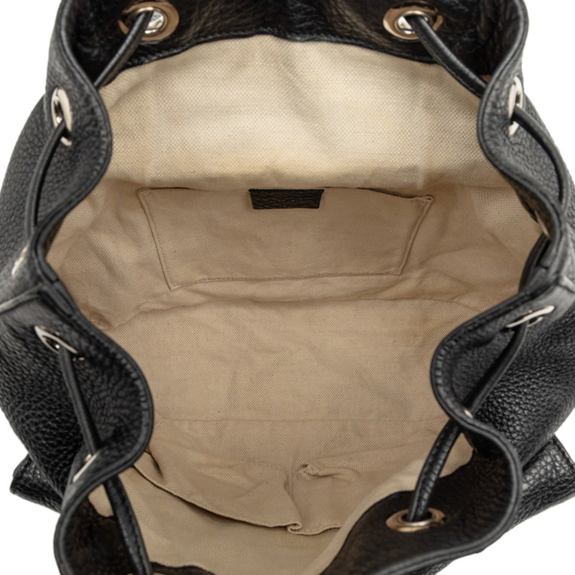 Gucci Black Leather Backpack