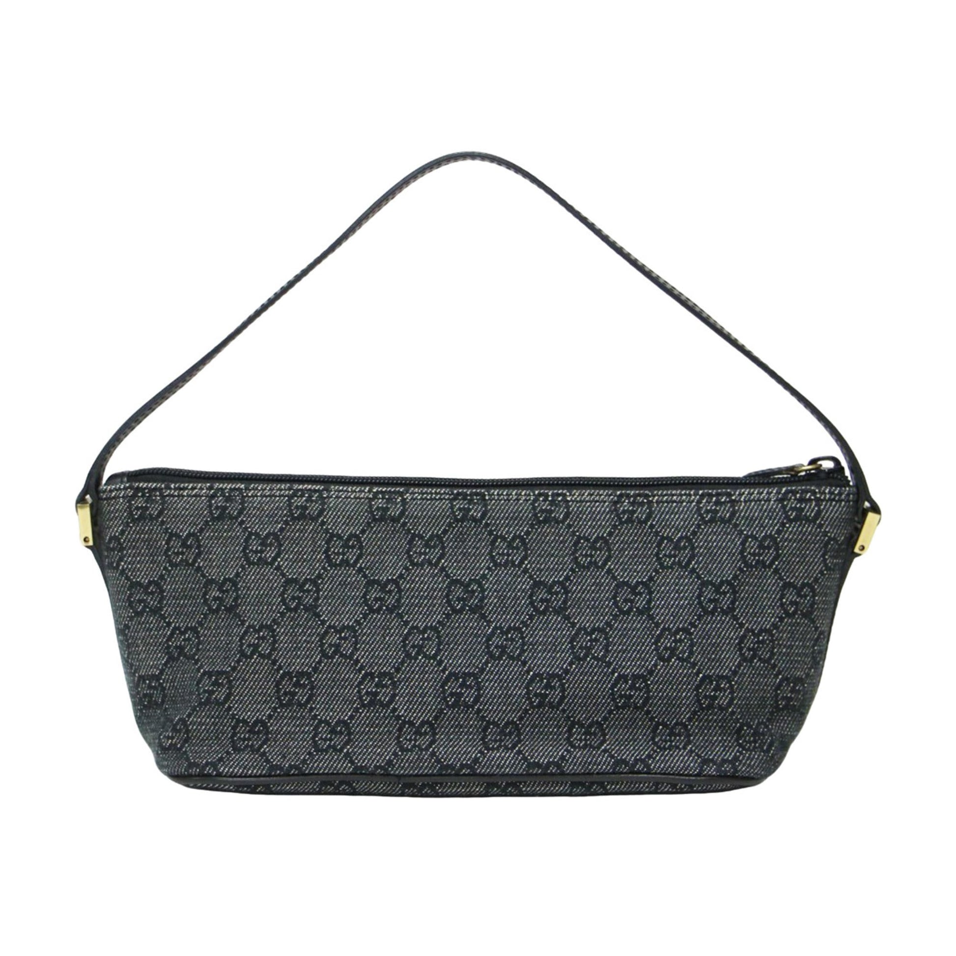 Gucci Black Gg Canvas Handbag