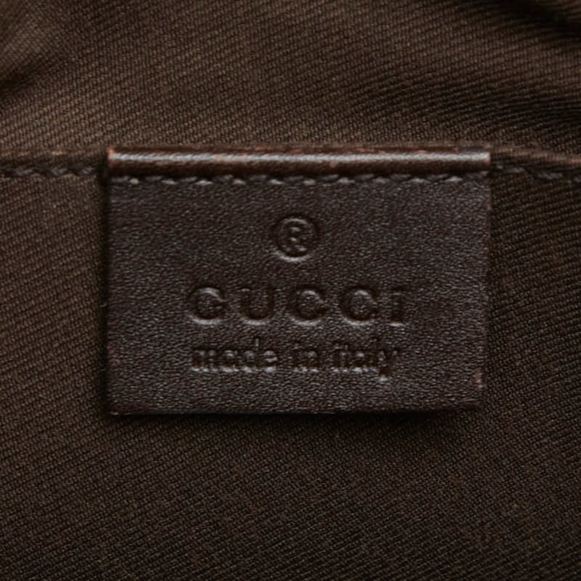 Gucci Gg Canvas Beige Brown Gg Canvas Leather Shoulder Bag