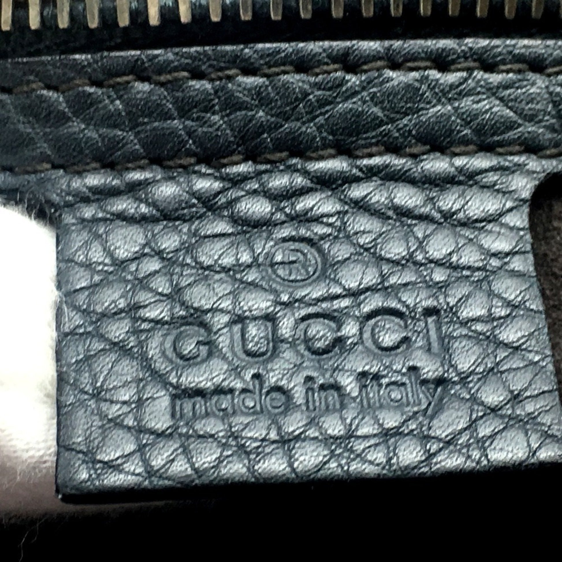 Gucci Dark Gray Leather Shoulder Bag