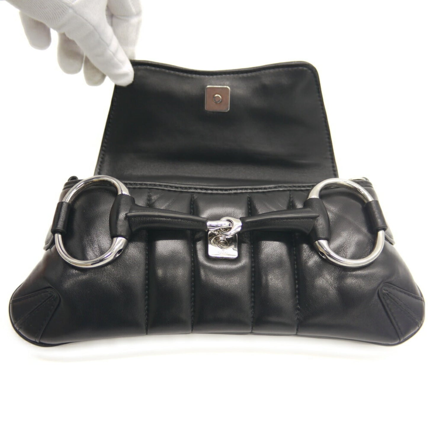 Gucci Black Leather Shoulder Bag