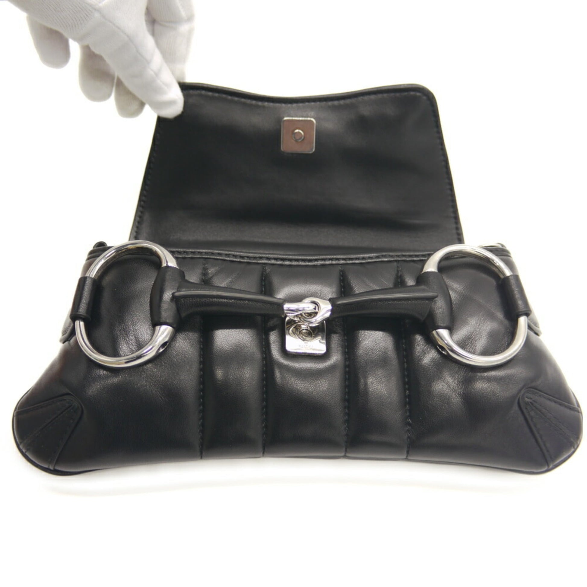 Gucci Black Leather Shoulder Bag
