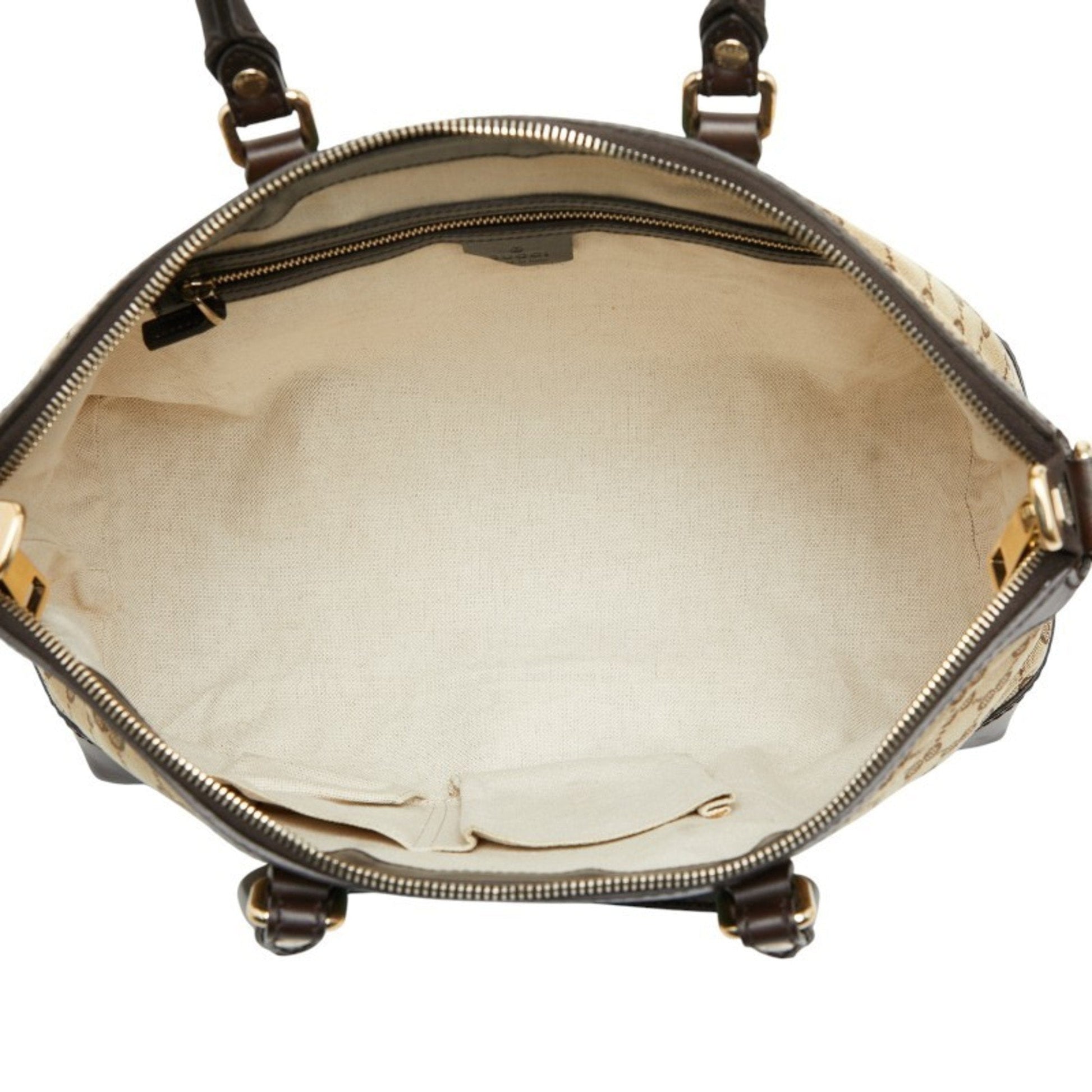 Gucci Beige Multi-Color Canvas Leather Handbag Shoulder Bag