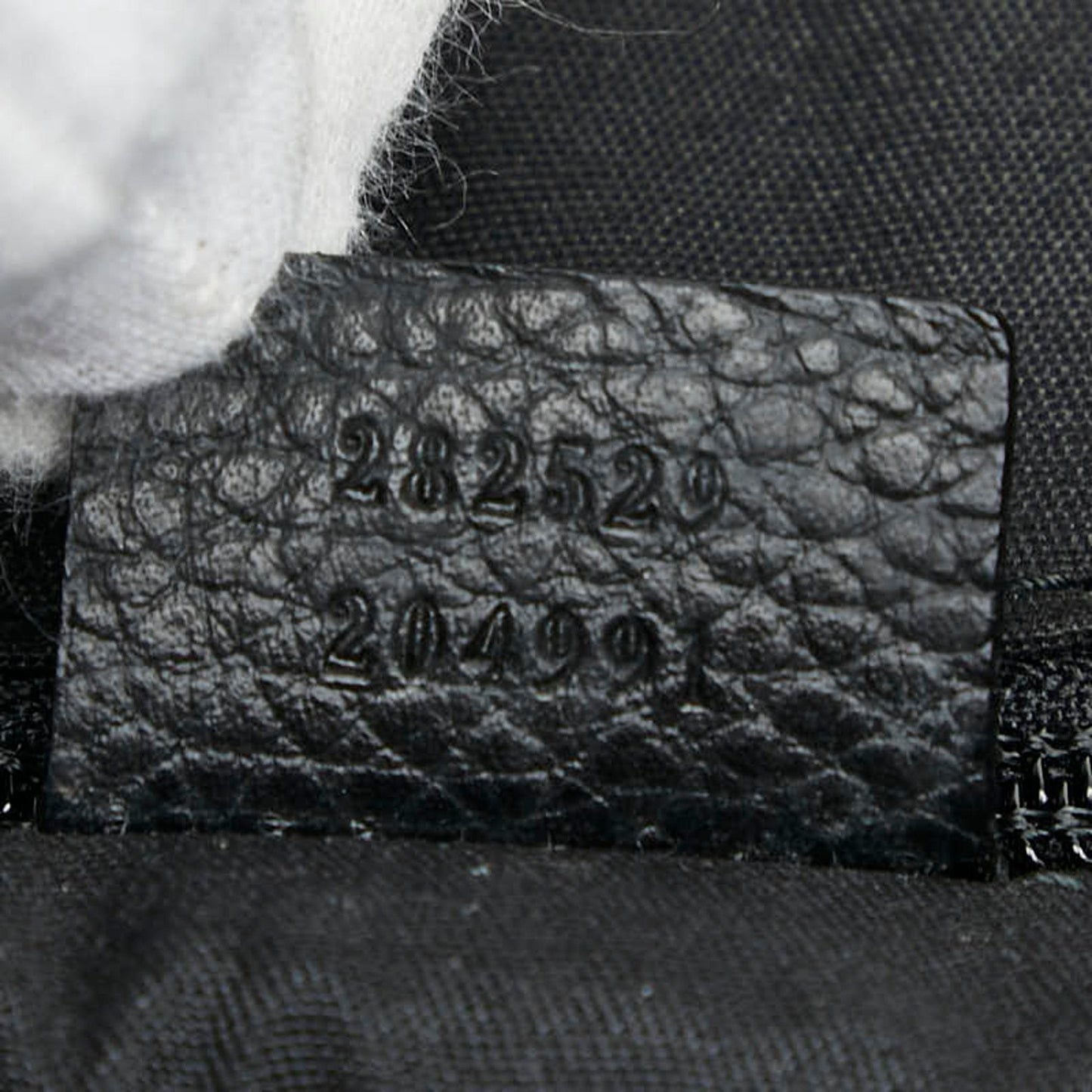 Gucci Black Gray Canvas Leather Handbag