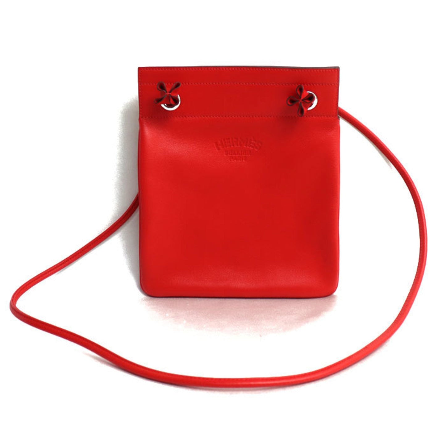 Hermes Color Swift Shoulder Bag Leather Red