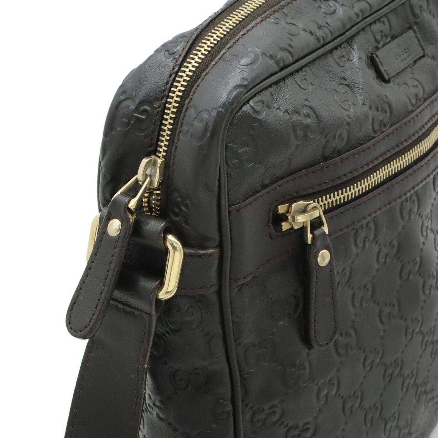 Gucci Brown Dark Brown Leather Shoulder Bag