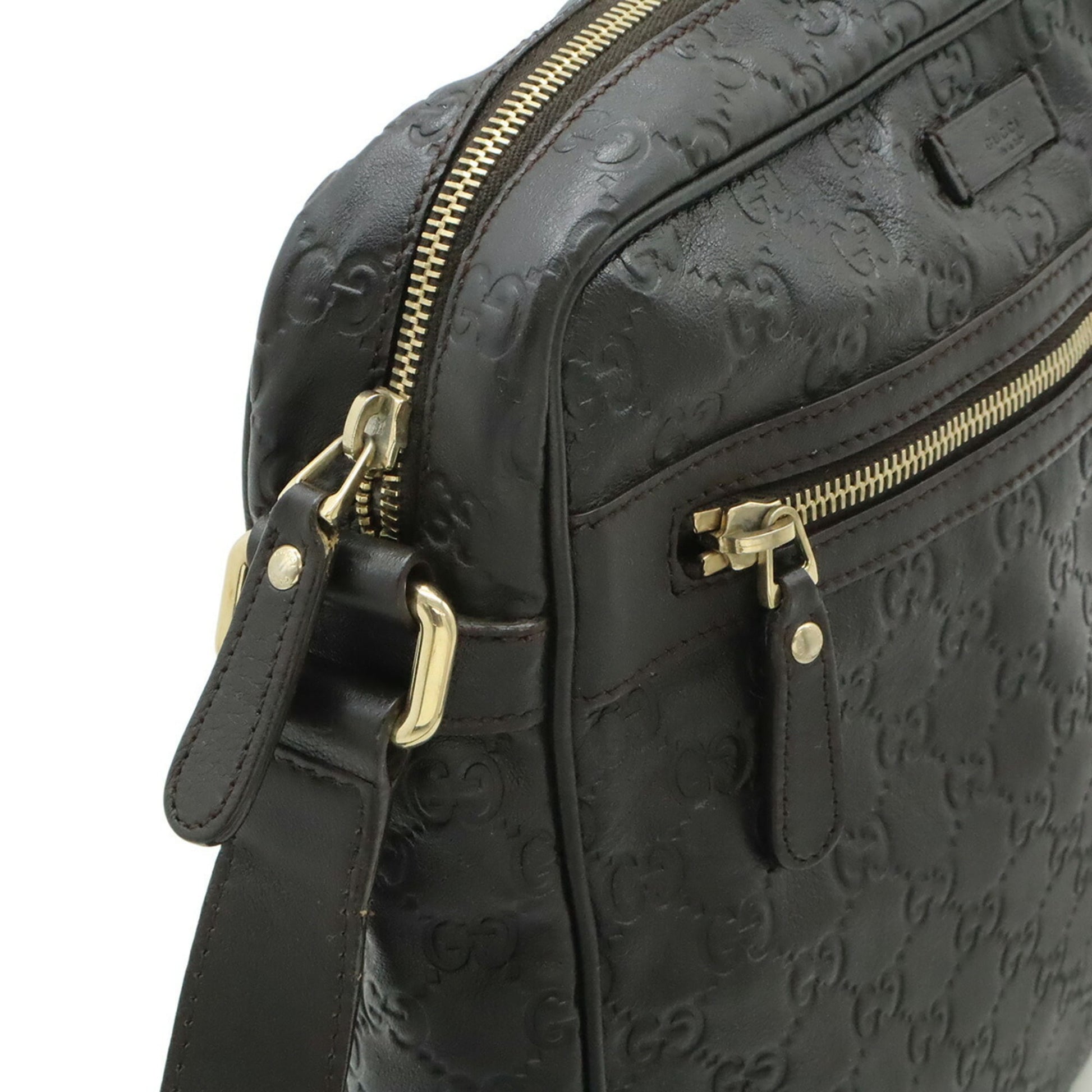 Gucci Brown Dark Brown Leather Shoulder Bag