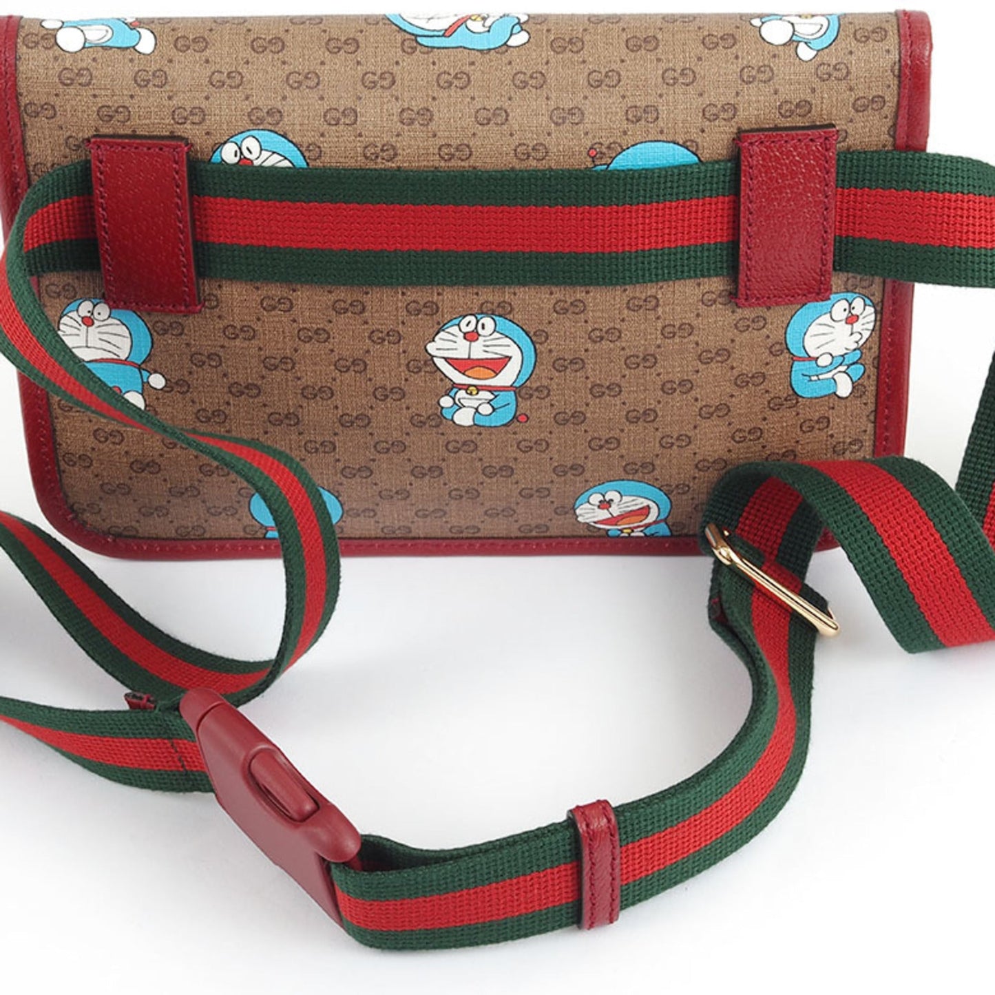 Gucci Beige Bordeaux Pvc Leather Sling Bag