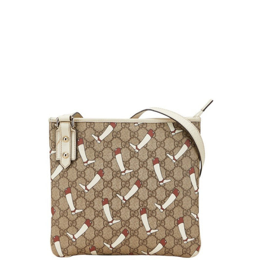 Gucci Beige Multi-Color Pvc Leather Shoulder Bag