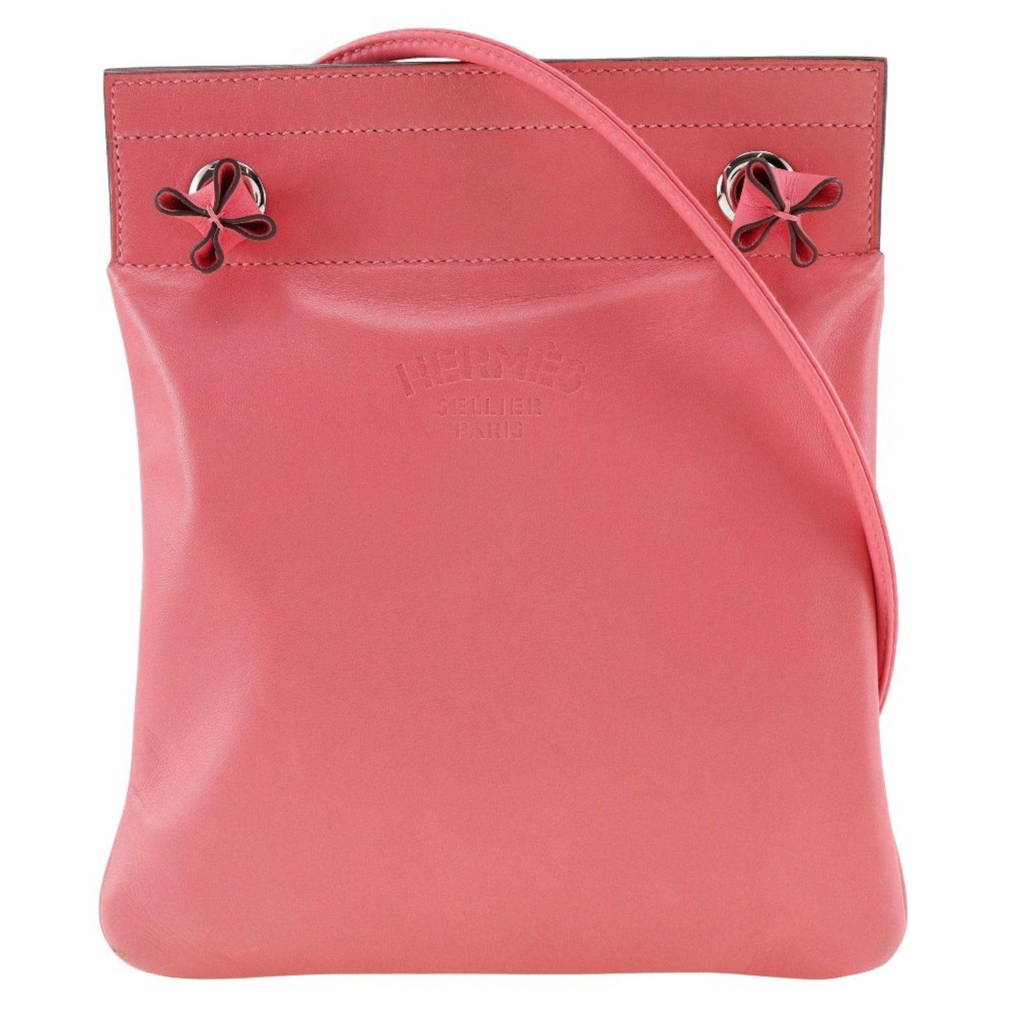 Hermes Shoulder Bag Leather Pink