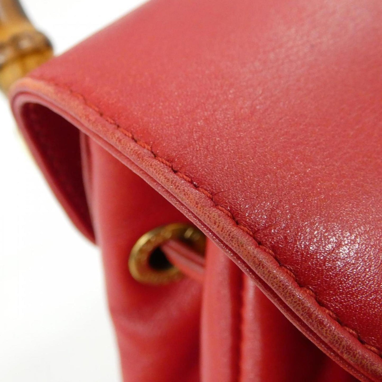 Gucci Red Color Leather Backpack