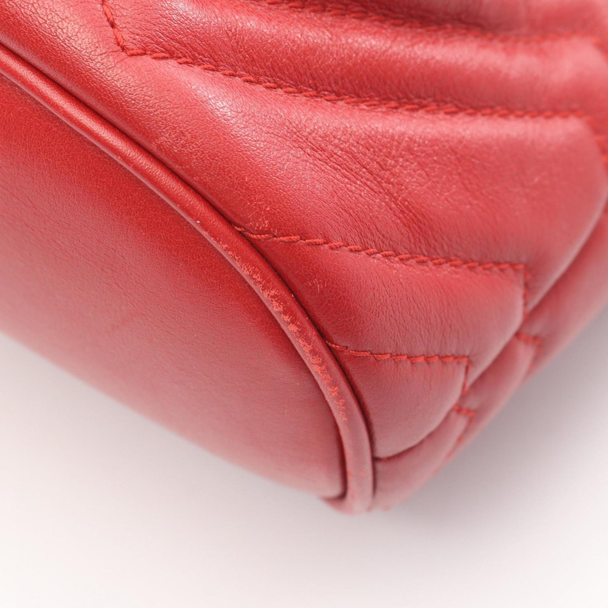 Gucci Red Color Leather Backpack