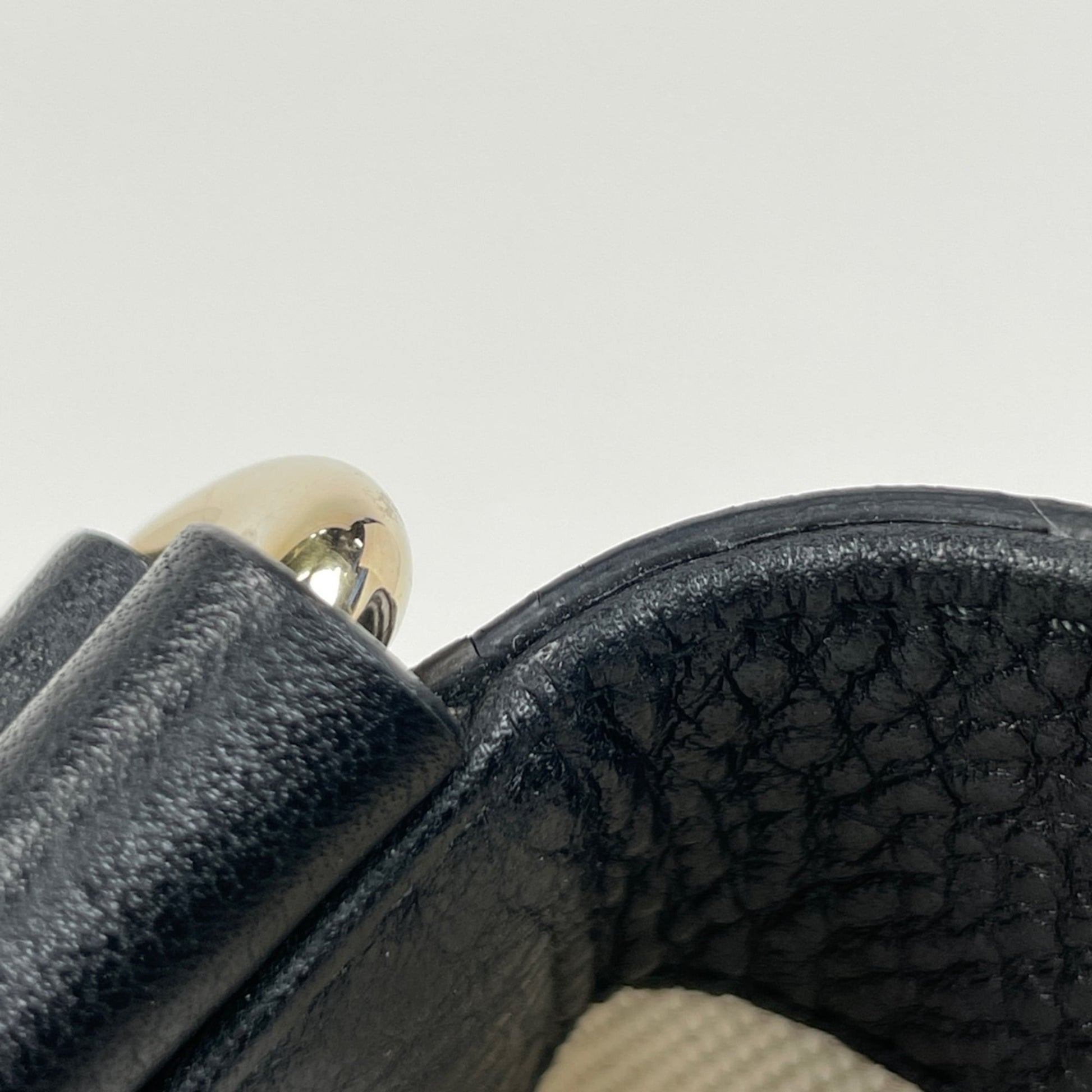 Gucci Black Leather Tote Bag