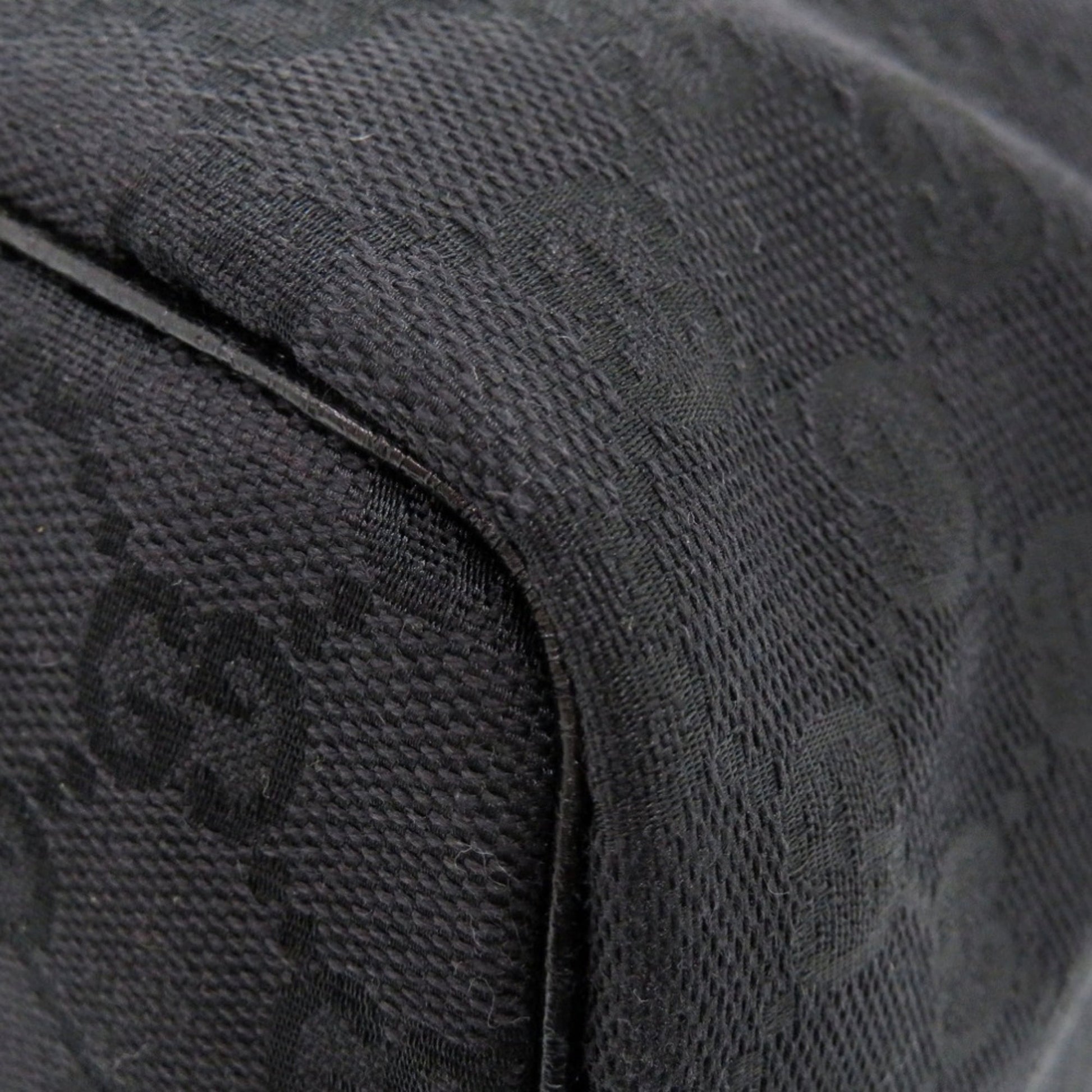 Gucci Black Gg Canvas Pouch Vanity Bag
