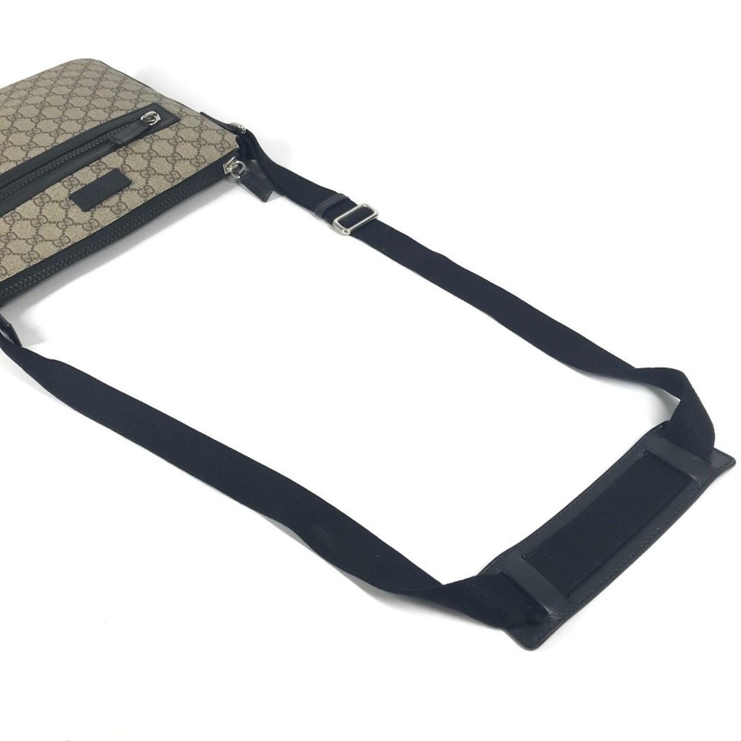 Gucci Beige Black Gg Supreme Leather Messenger Bag Shoulder Bag
