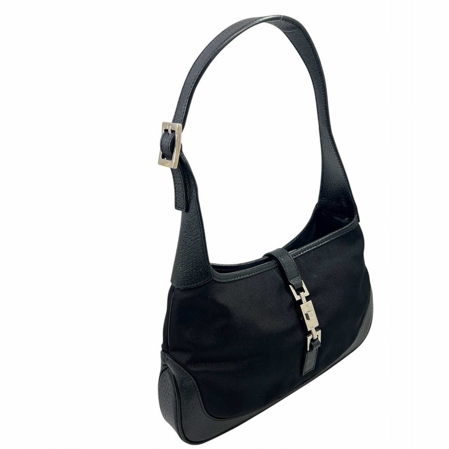 Gucci Black Canvas Leather Handbag