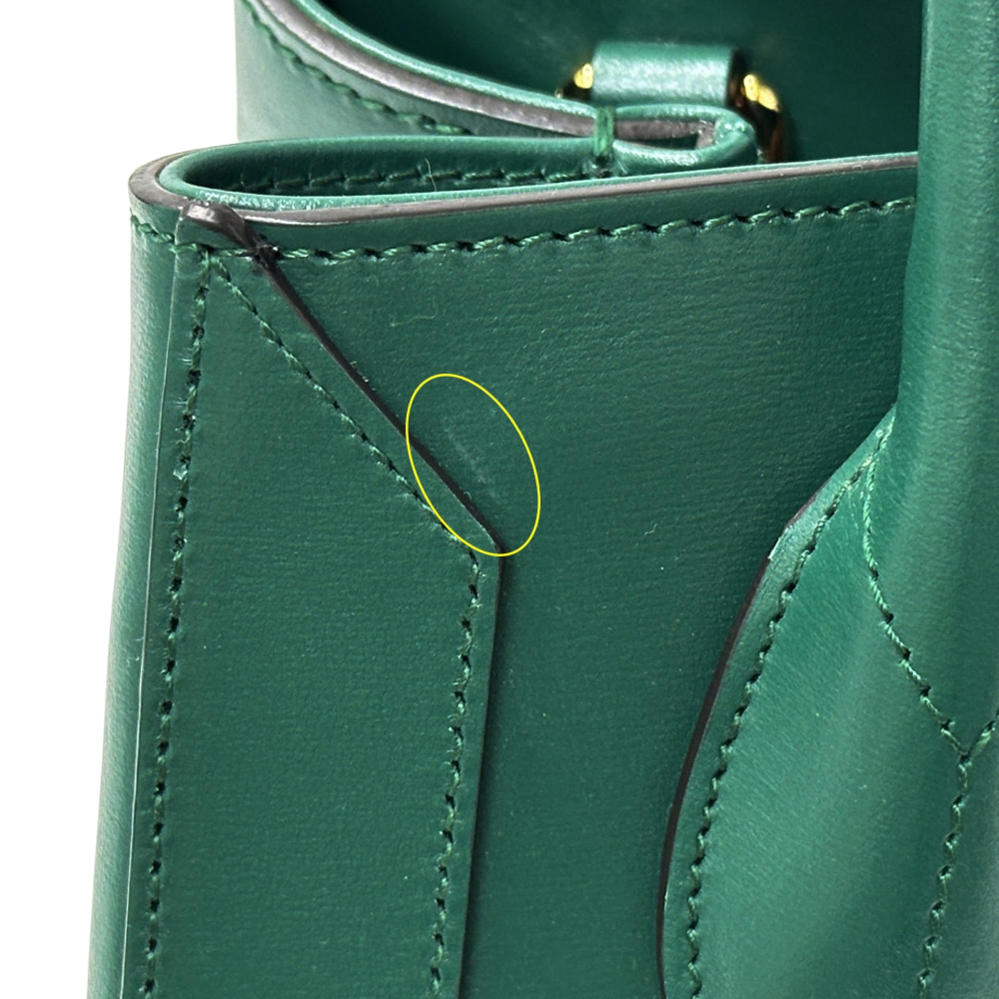 Gucci Green Leather Handbag Shoulder Bag