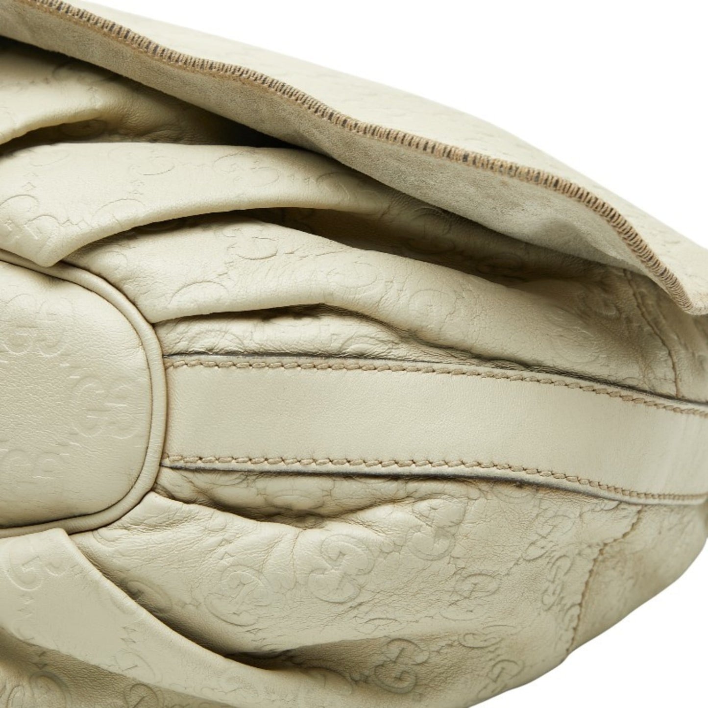 Gucci Ivory White Leather Shoulder Bag