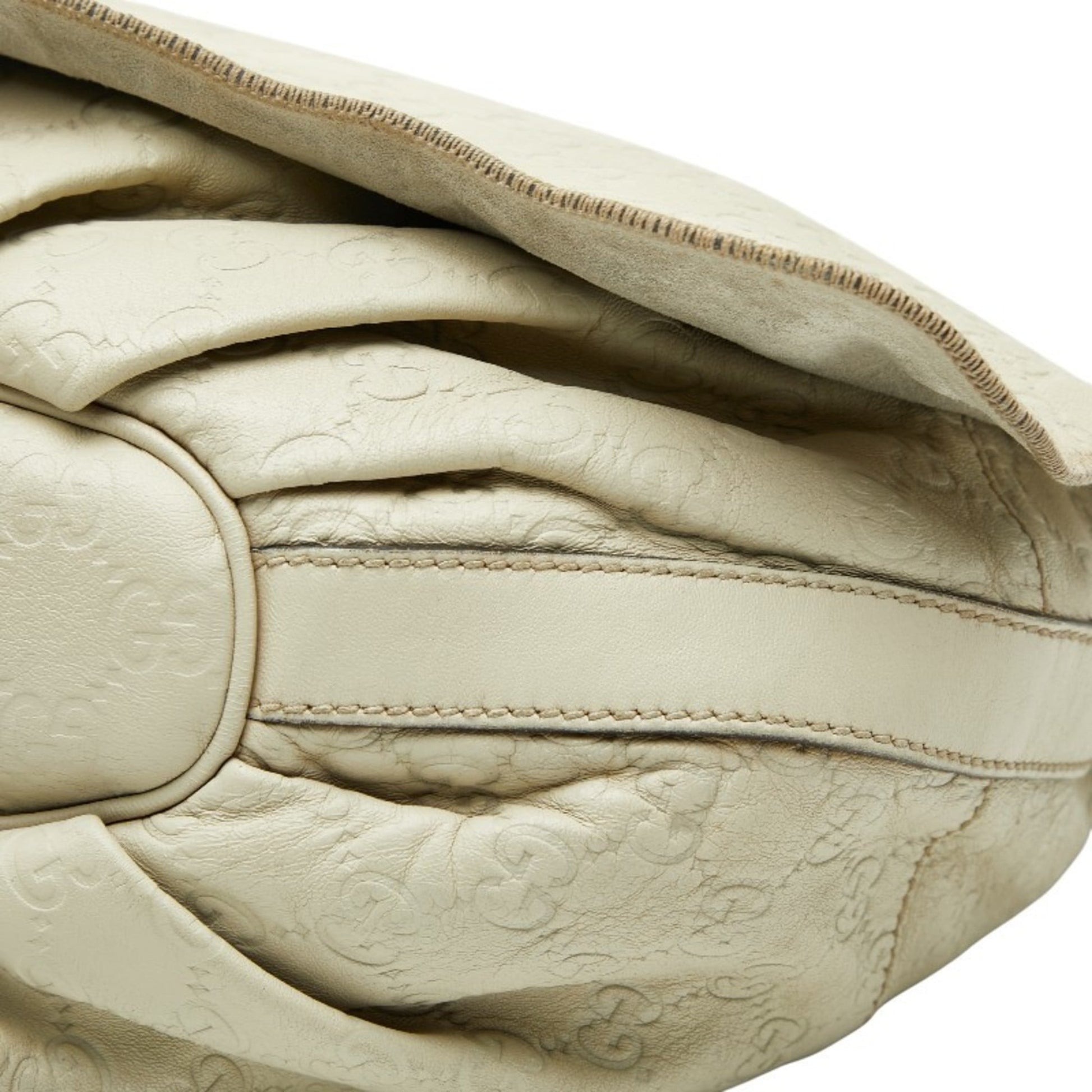 Gucci Ivory White Leather Shoulder Bag
