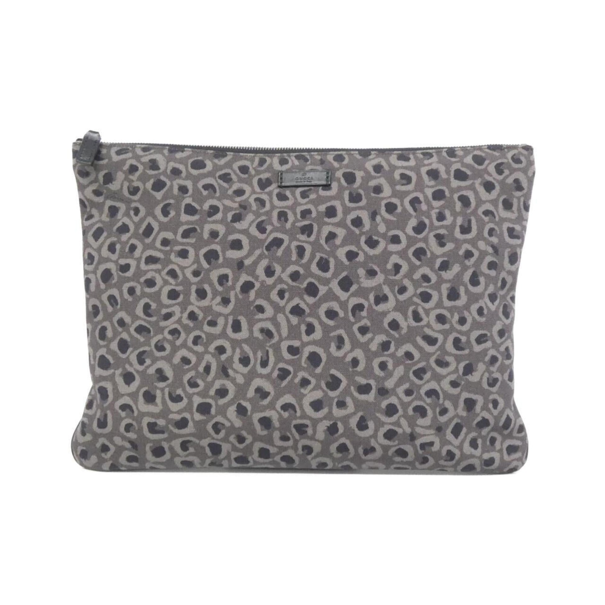 Gucci Gray Nylon Canvas Handbag