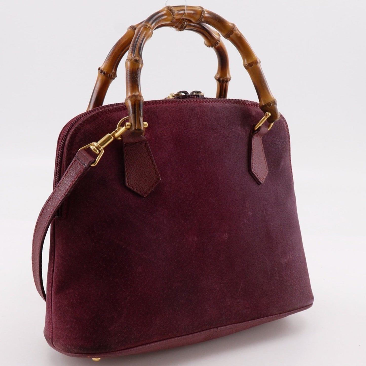 Gucci Purple Suede Handbag