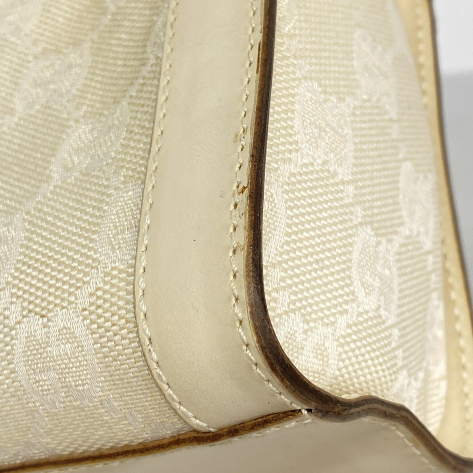 Gucci White Canvas Shoulder Bag
