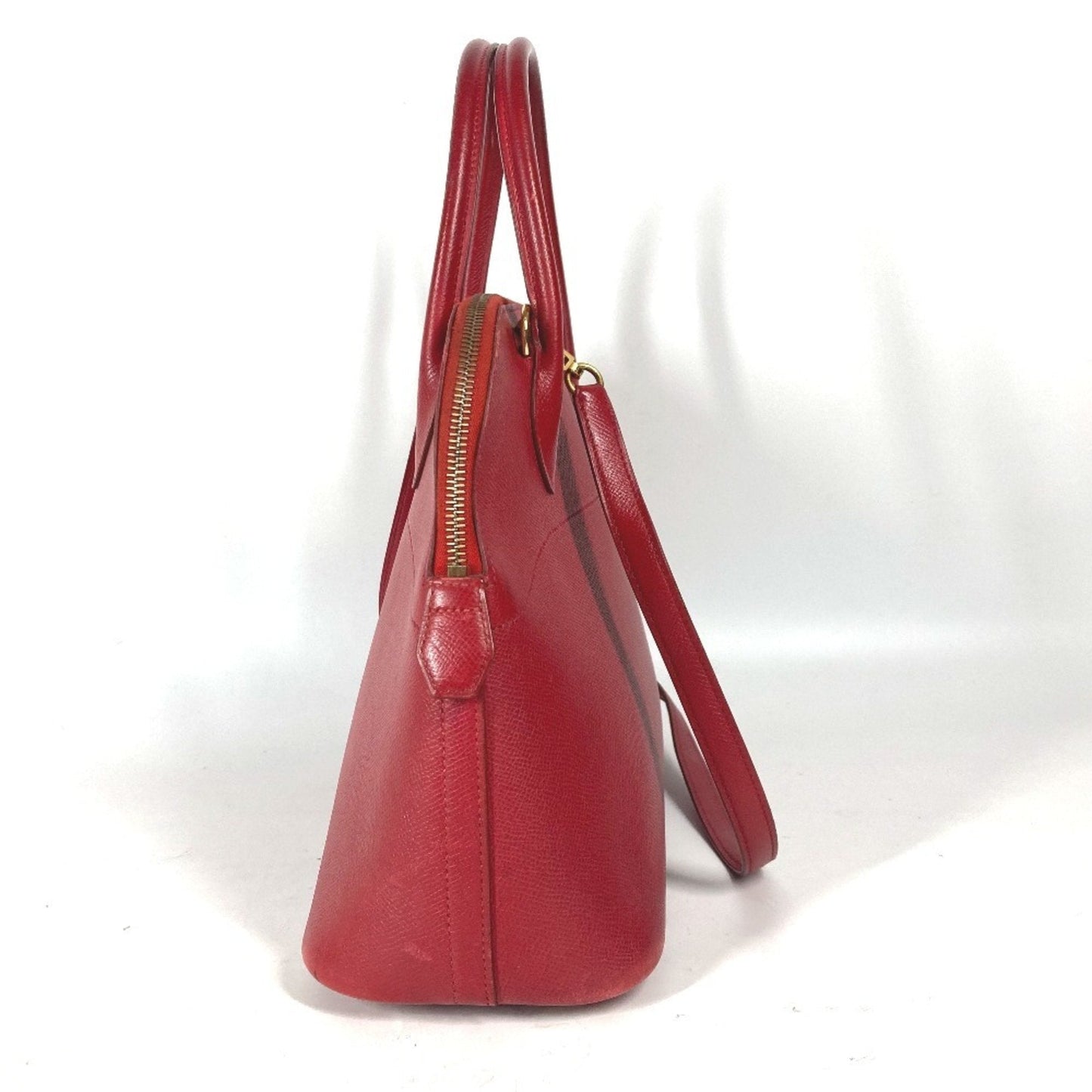 Hermes Color Courchevel Handbag Shoulder Bag Tote Bag Leather Red