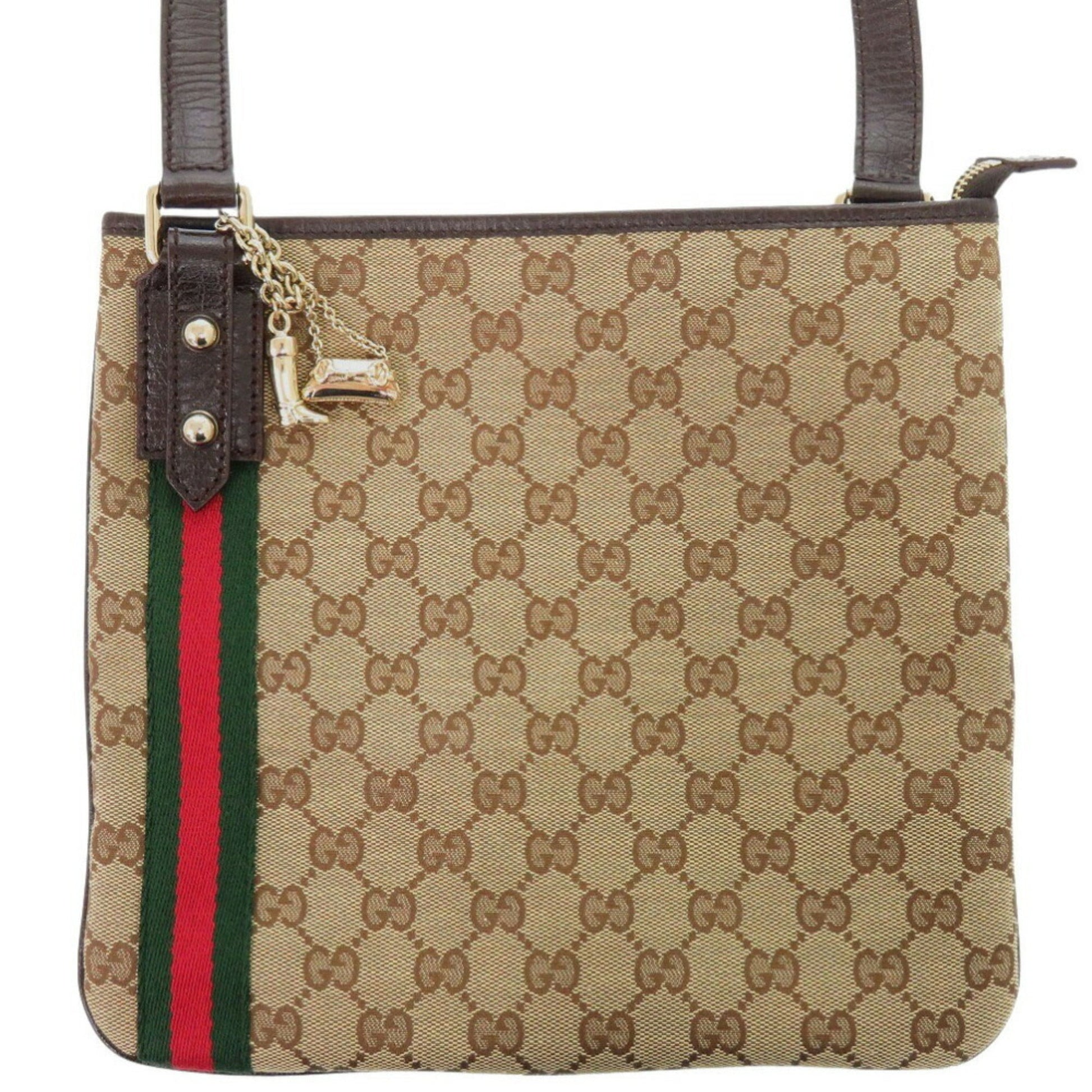 Gucci Beige Gg Canvas Shoulder Bag