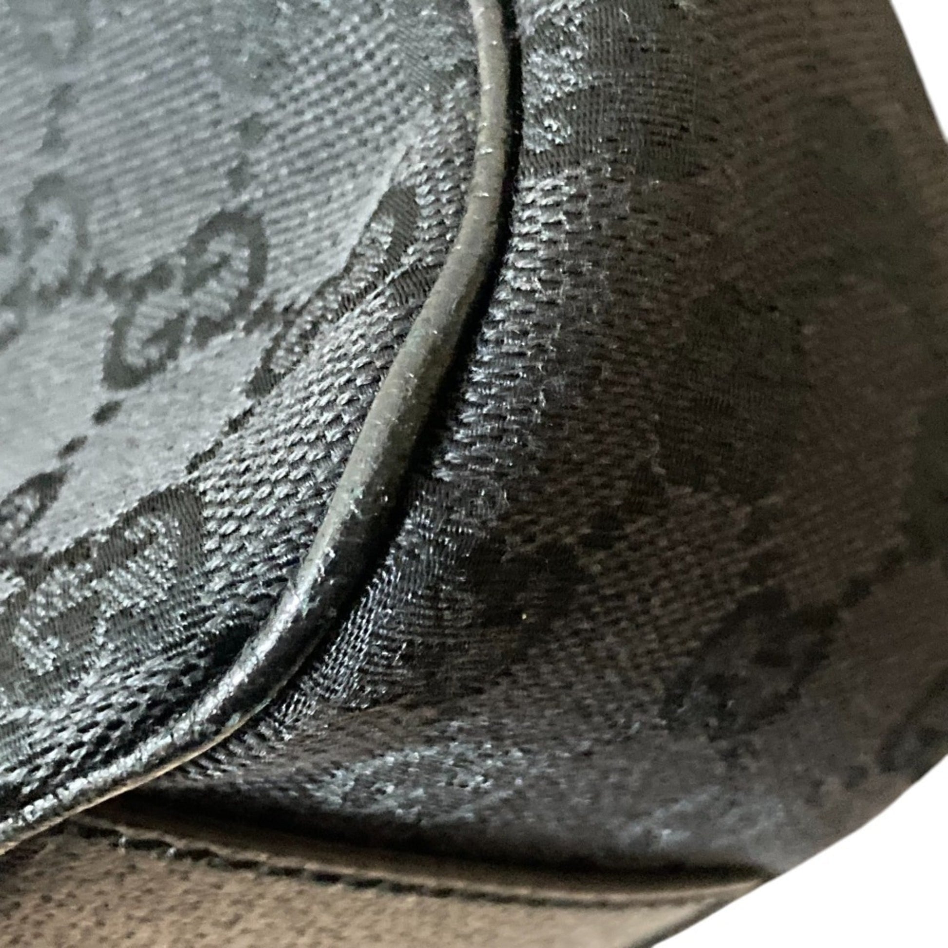 Gucci Black Gg Canvas Handbag