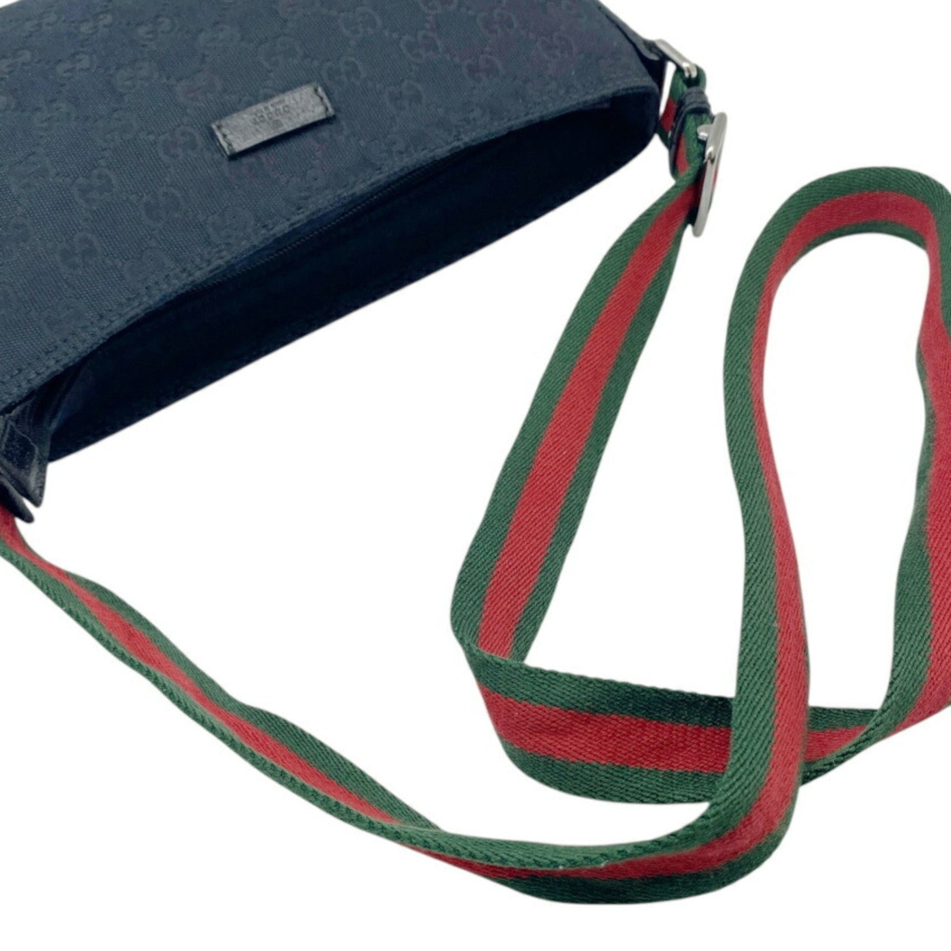Gucci Black Gg Canvas Shoulder Bag