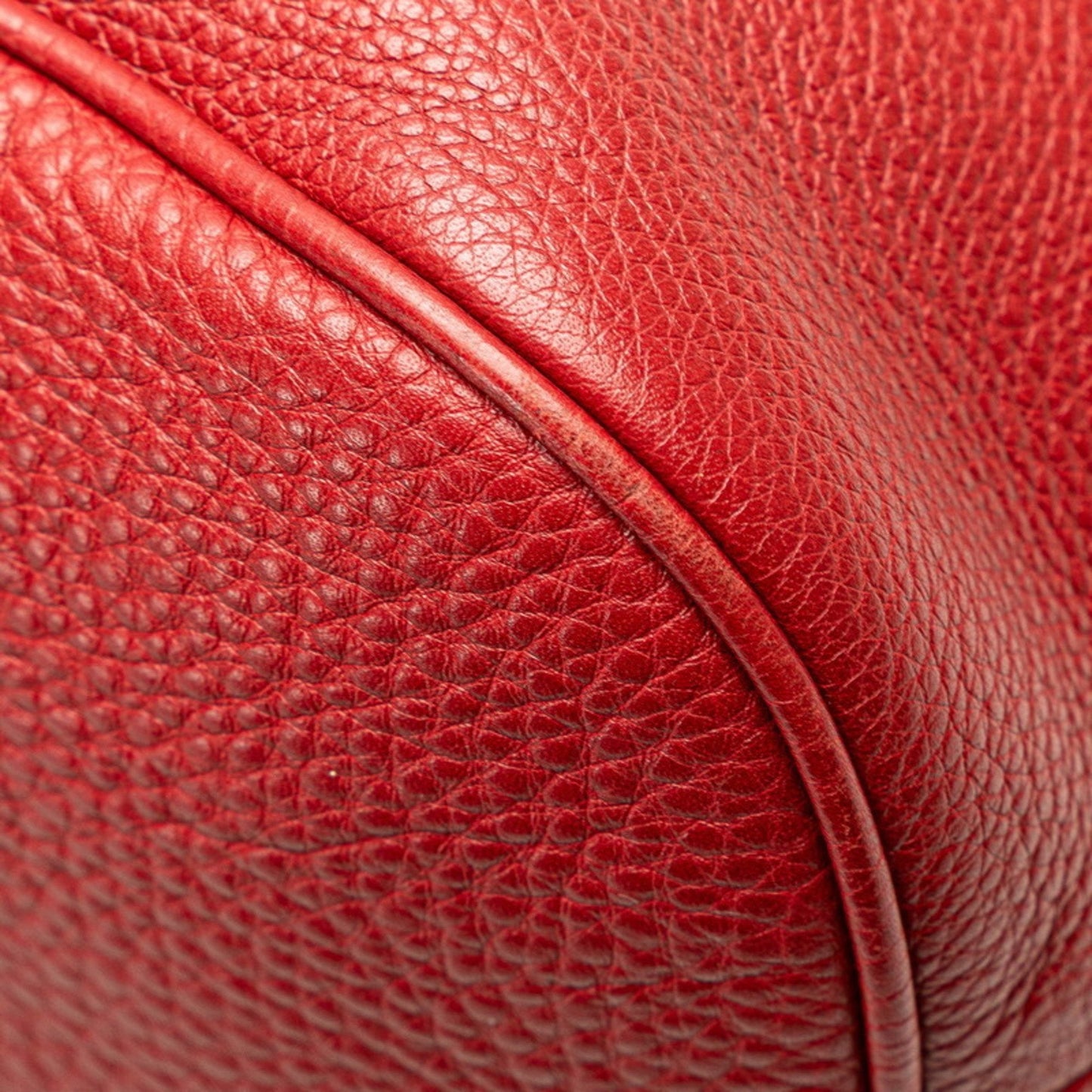 Gucci Red Color Leather Handbag Shoulder Bag
