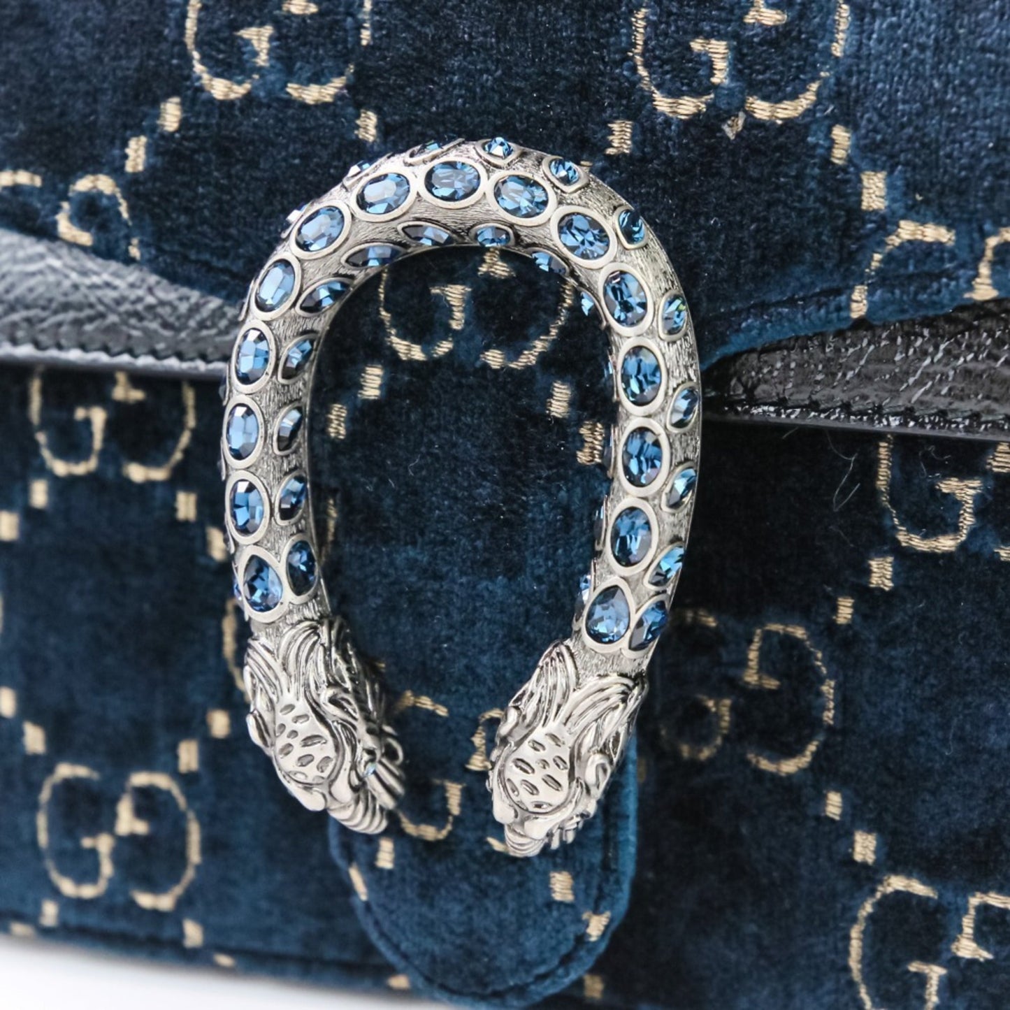 Gucci Navy Velvet Shoulder Bag
