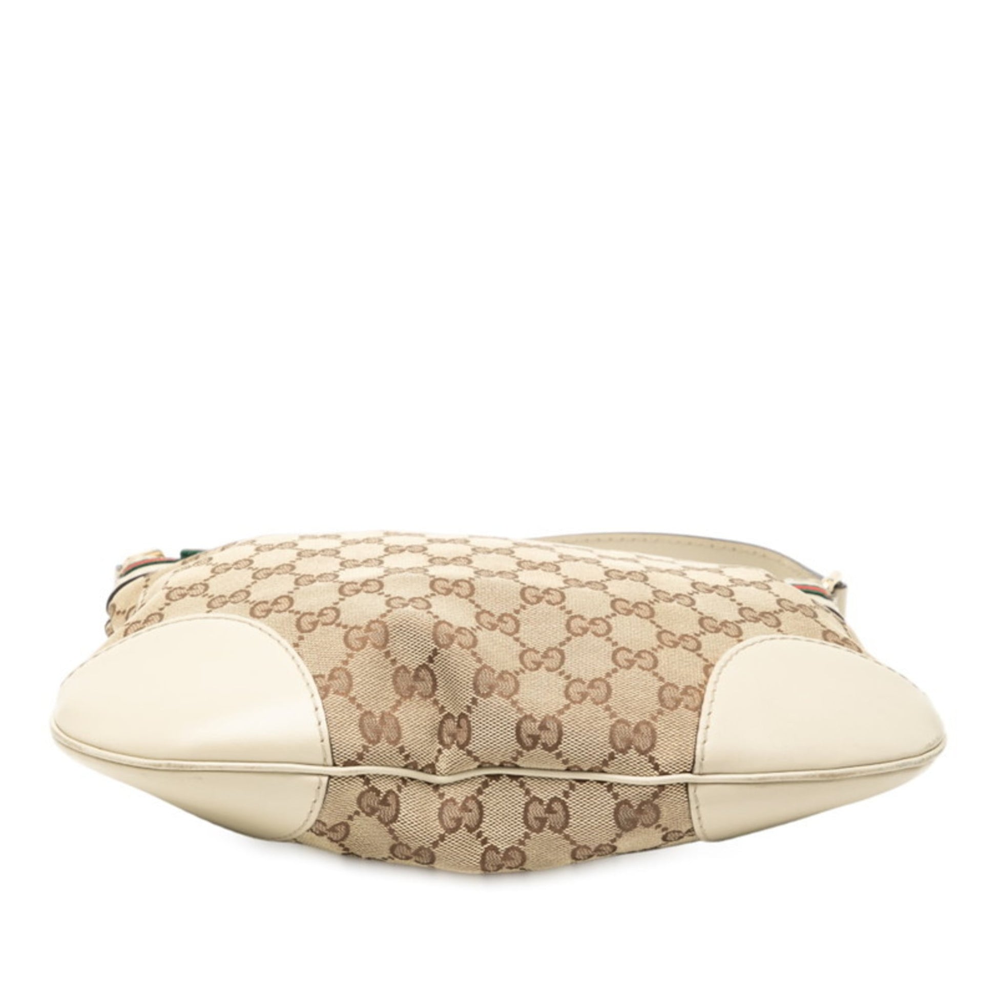 Gucci Gg Canvas Beige Gg Canvas Leather Shoulder Bag