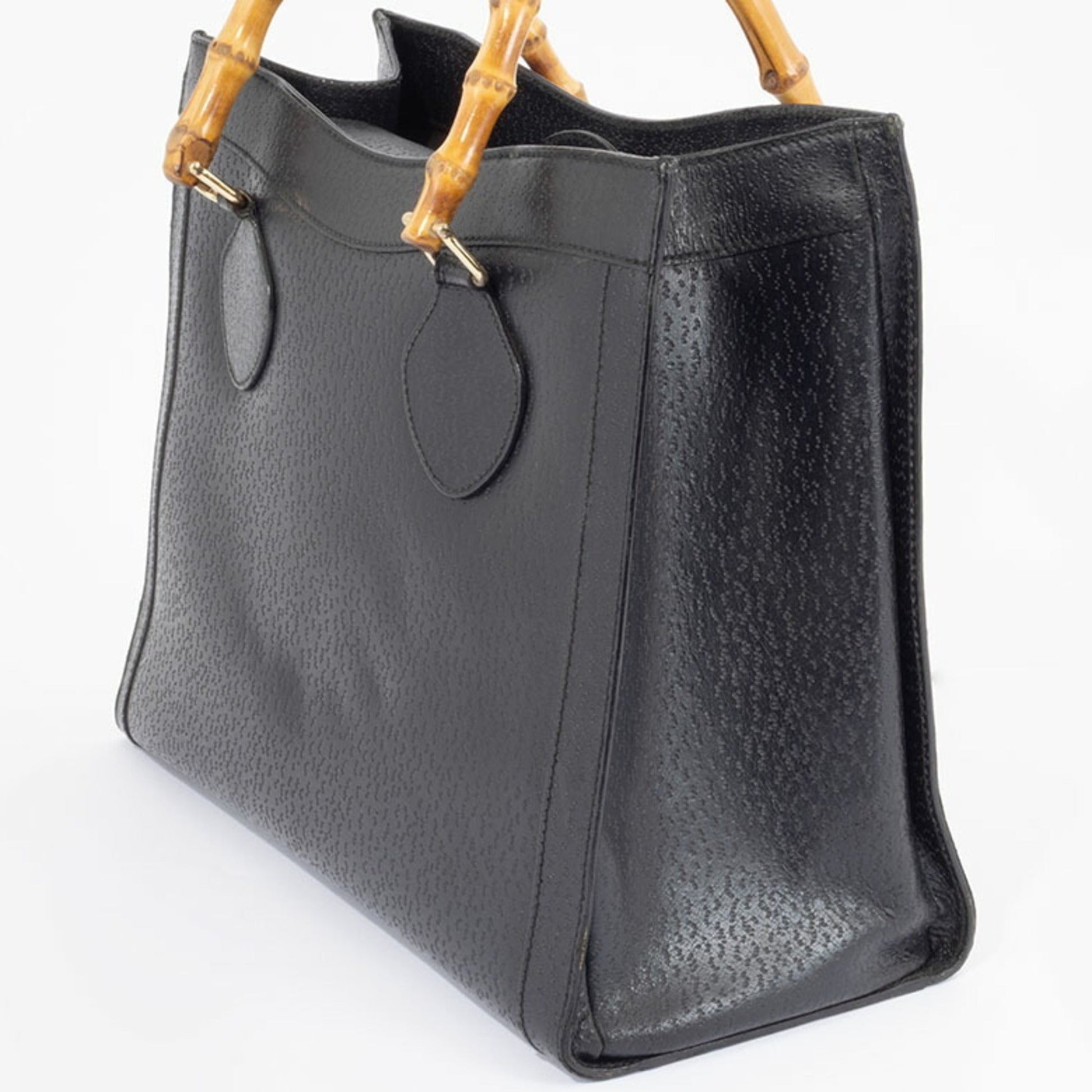 Gucci Black Leather Tote Bag