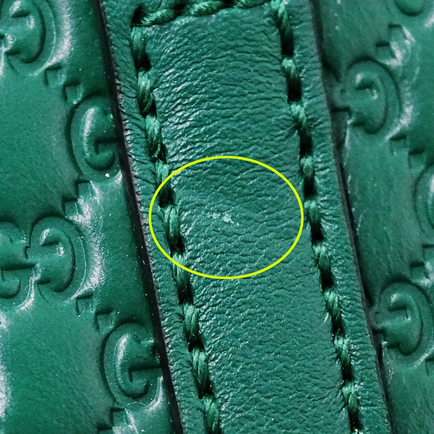 Gucci Green Leather Handbag Shoulder Bag