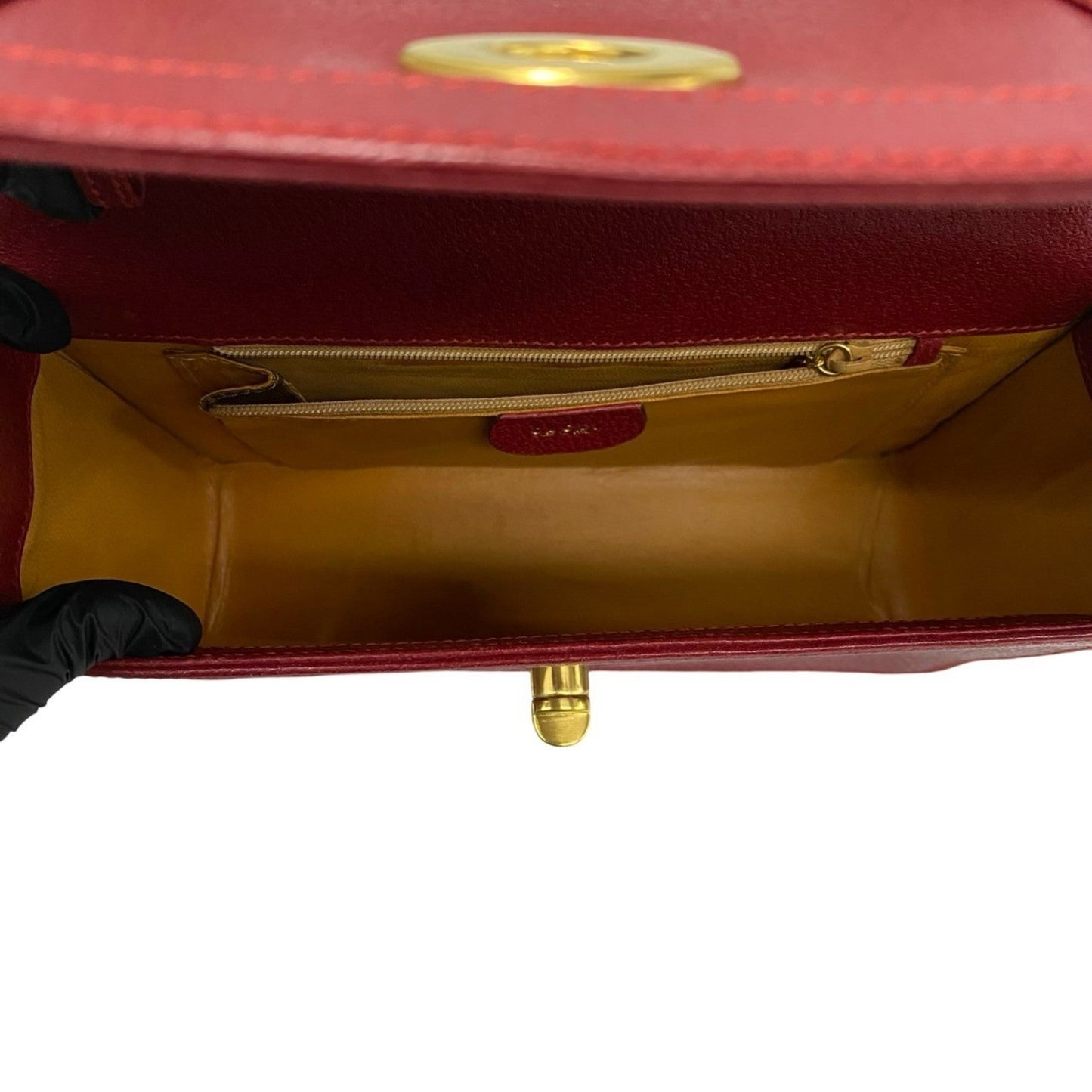 Gucci Red Color Leather Shoulder Bag