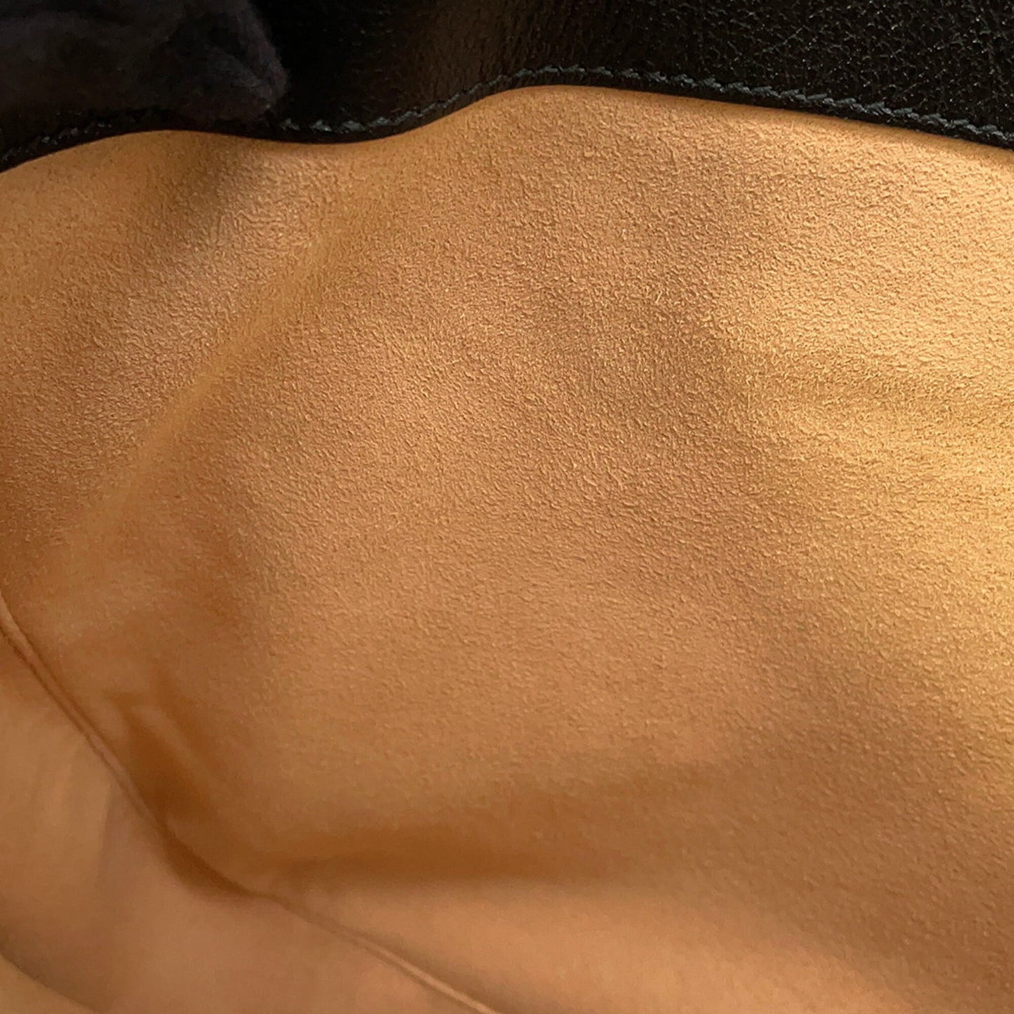 Gucci Beige Black Leather Handbag