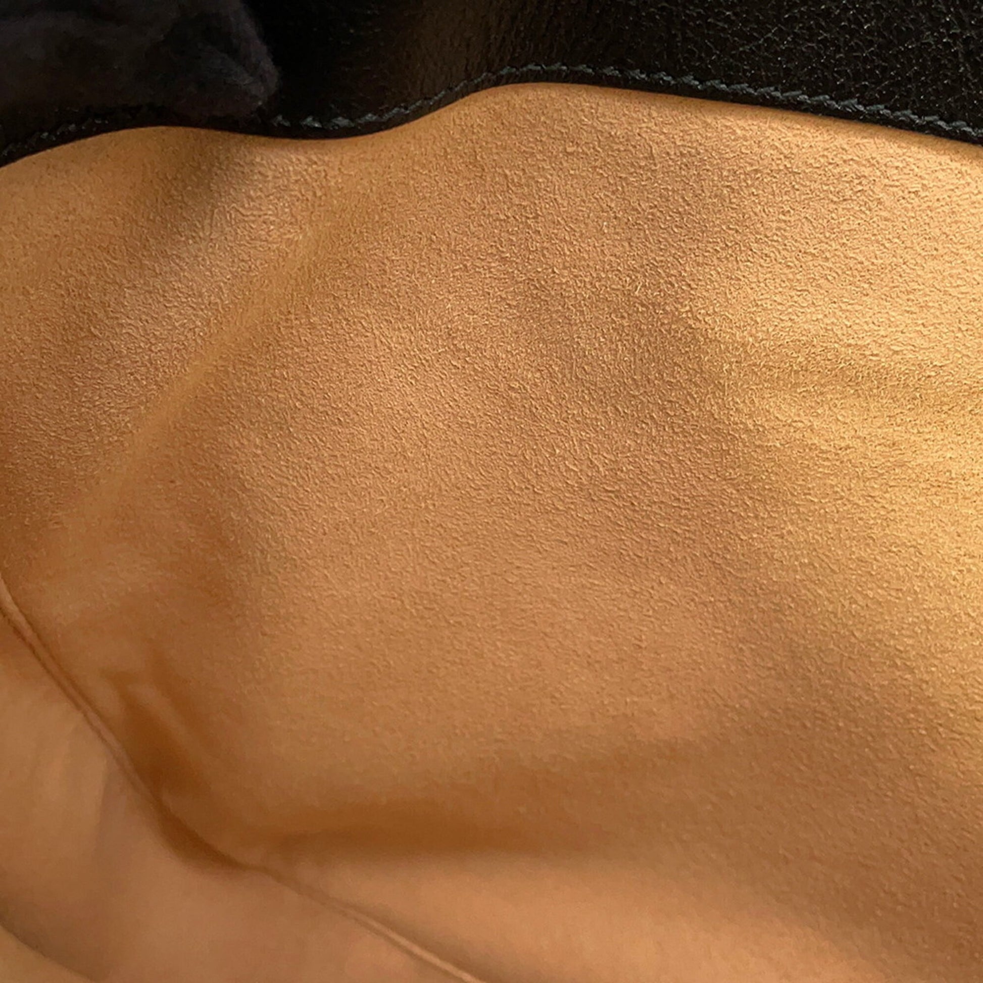 Gucci Beige Black Leather Handbag