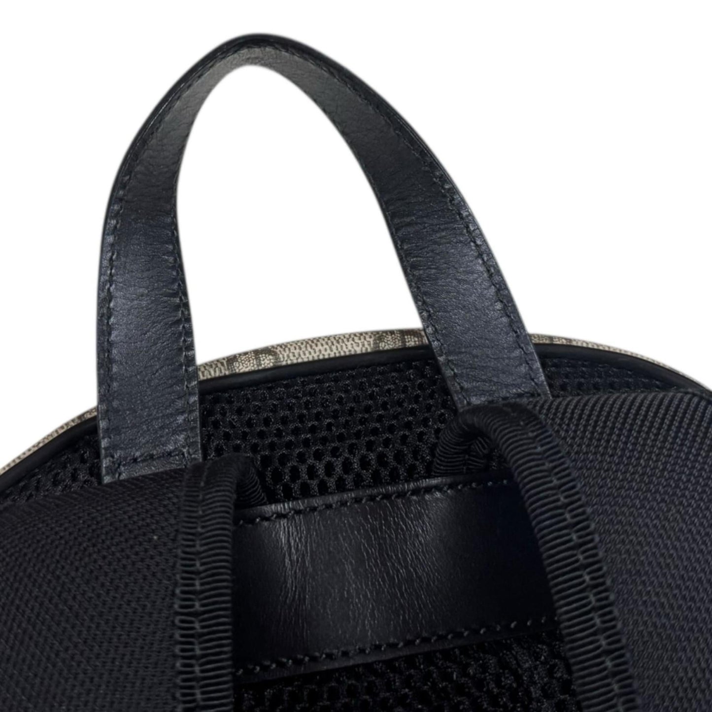 Gucci Beige Black Gg Supreme Canvas Backpack