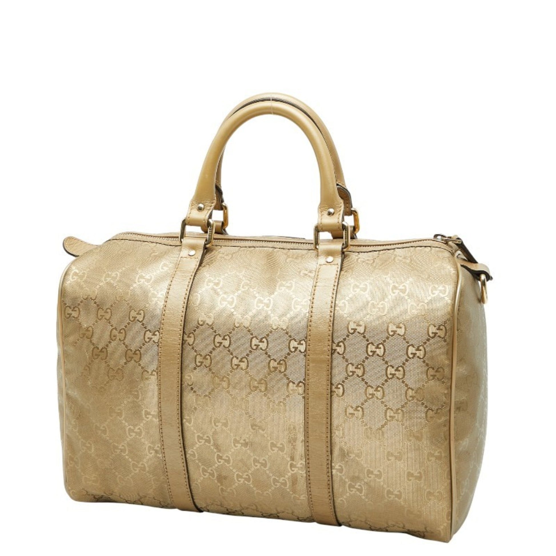 Gucci Gold Pvc Leather Handbag