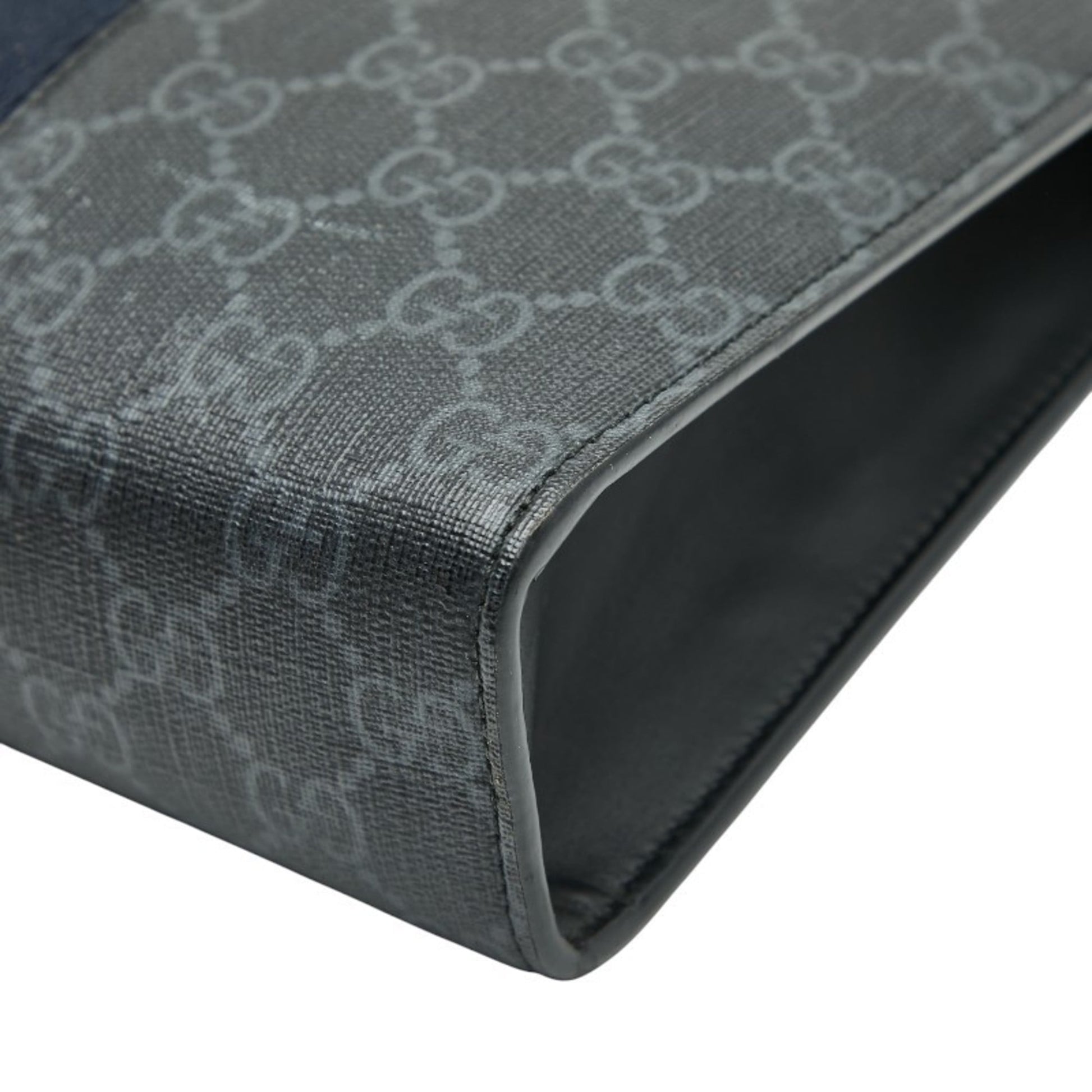 Gucci Black Multi-Color Pvc Leather Clutch Bag