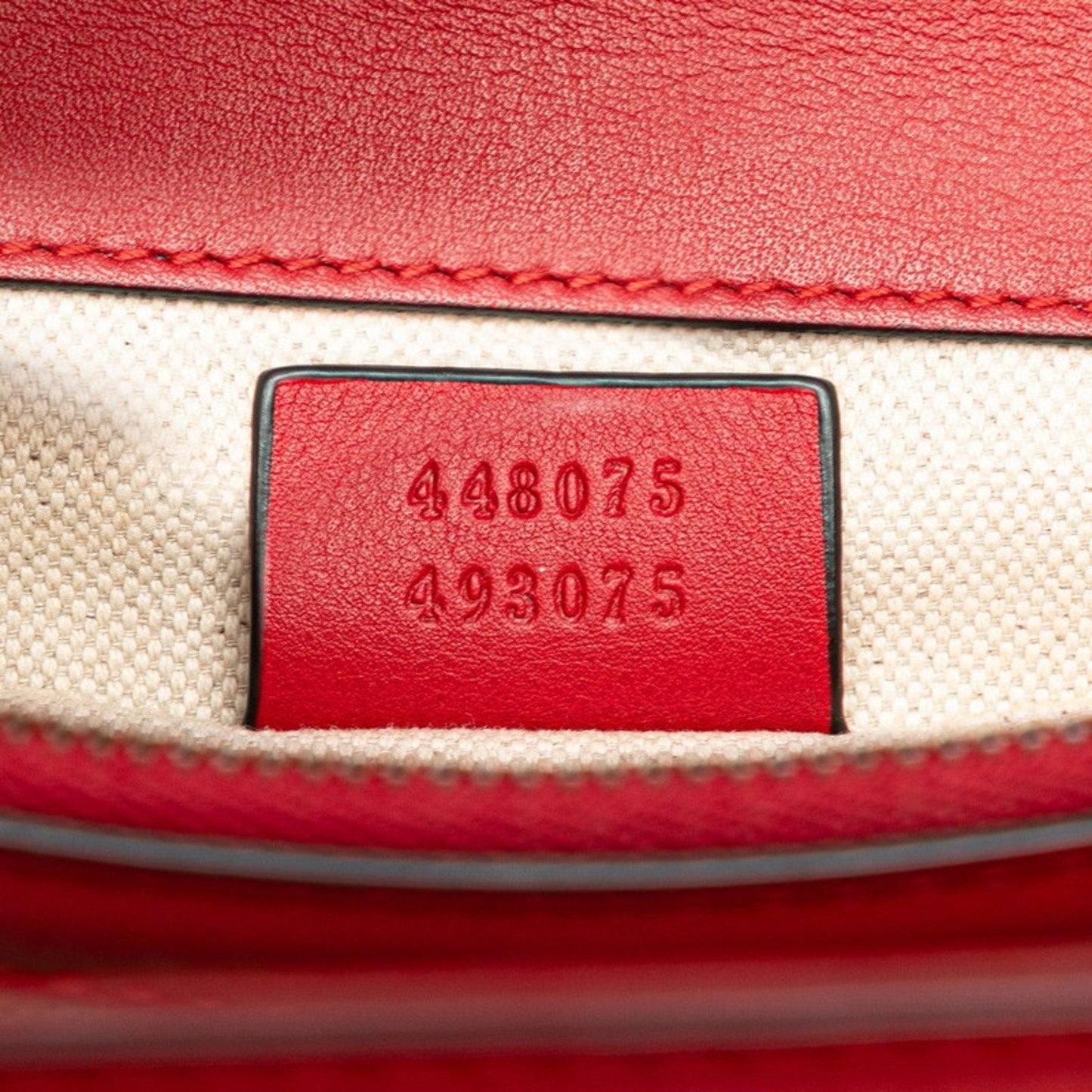 Gucci Red Color Leather Handbag Shoulder Bag