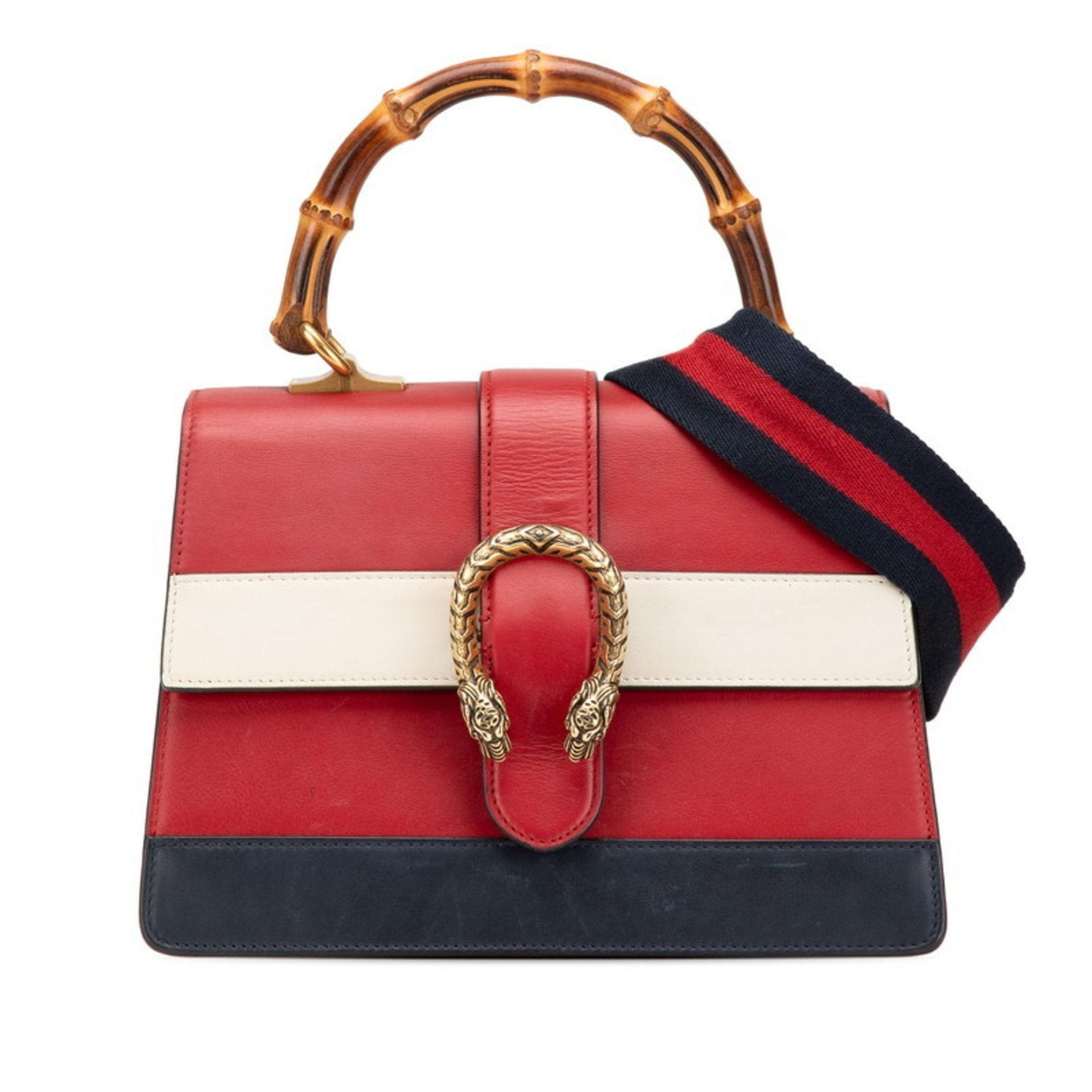 Gucci Red Color Leather Handbag Shoulder Bag