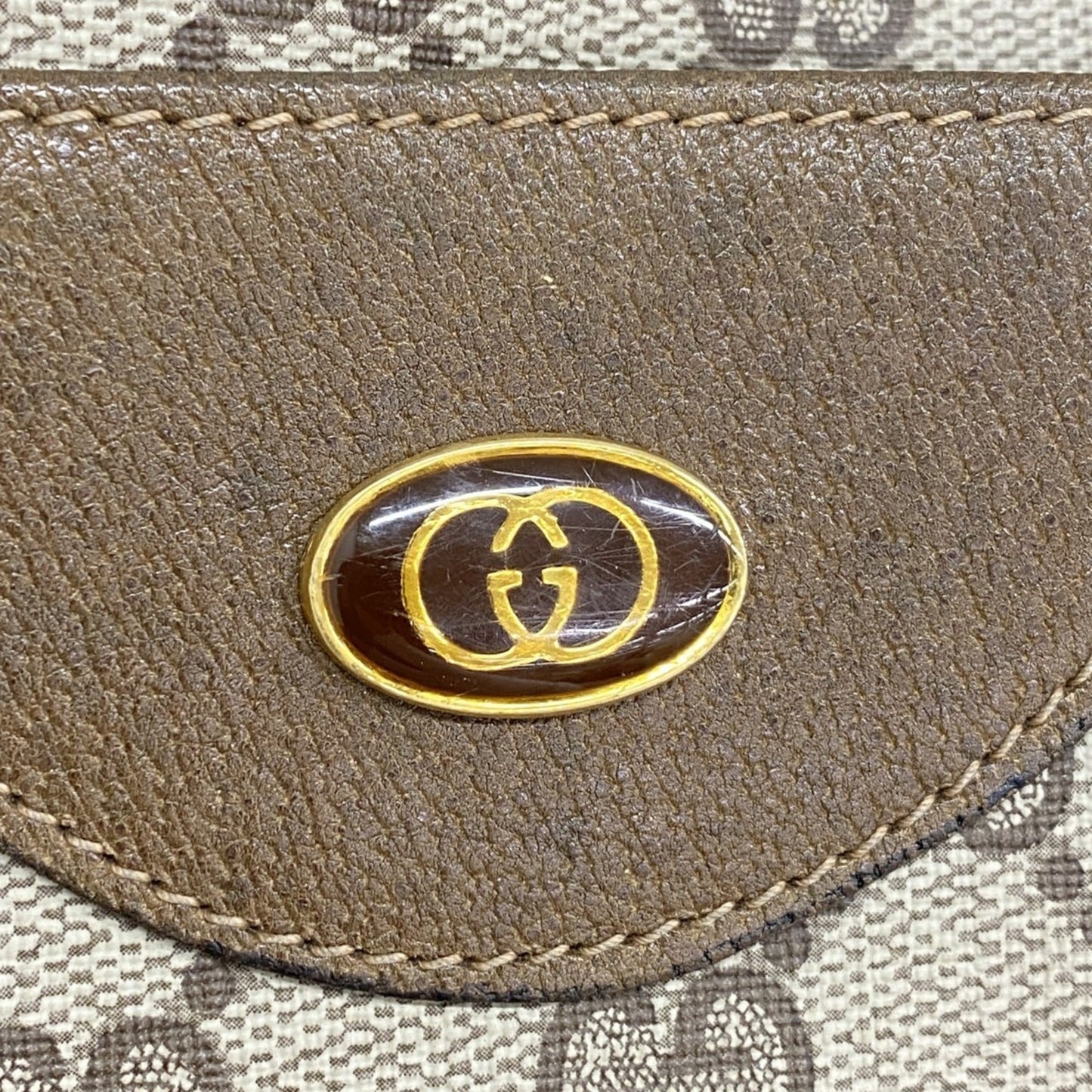 Gucci Brown Pvc Tote Bag