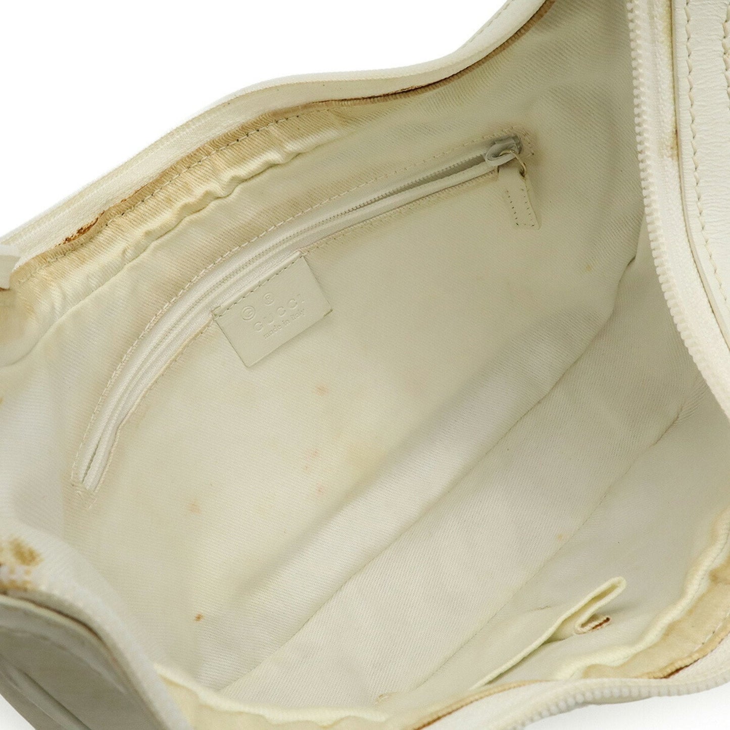 Gucci Navy White Pvc Leather Handbag Shoulder Bag