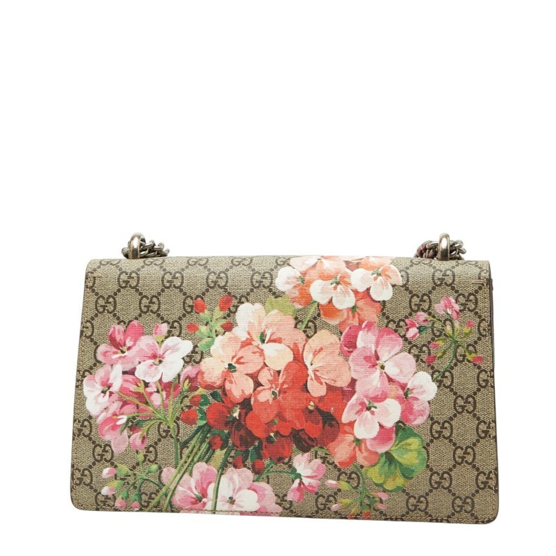 Gucci Beige Red Color Pvc Suede Shoulder Bag