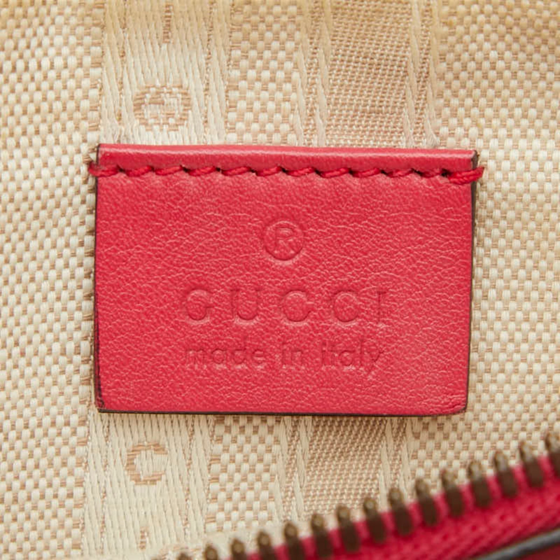 Gucci Red Color Patent Leather Handbag Shoulder Bag