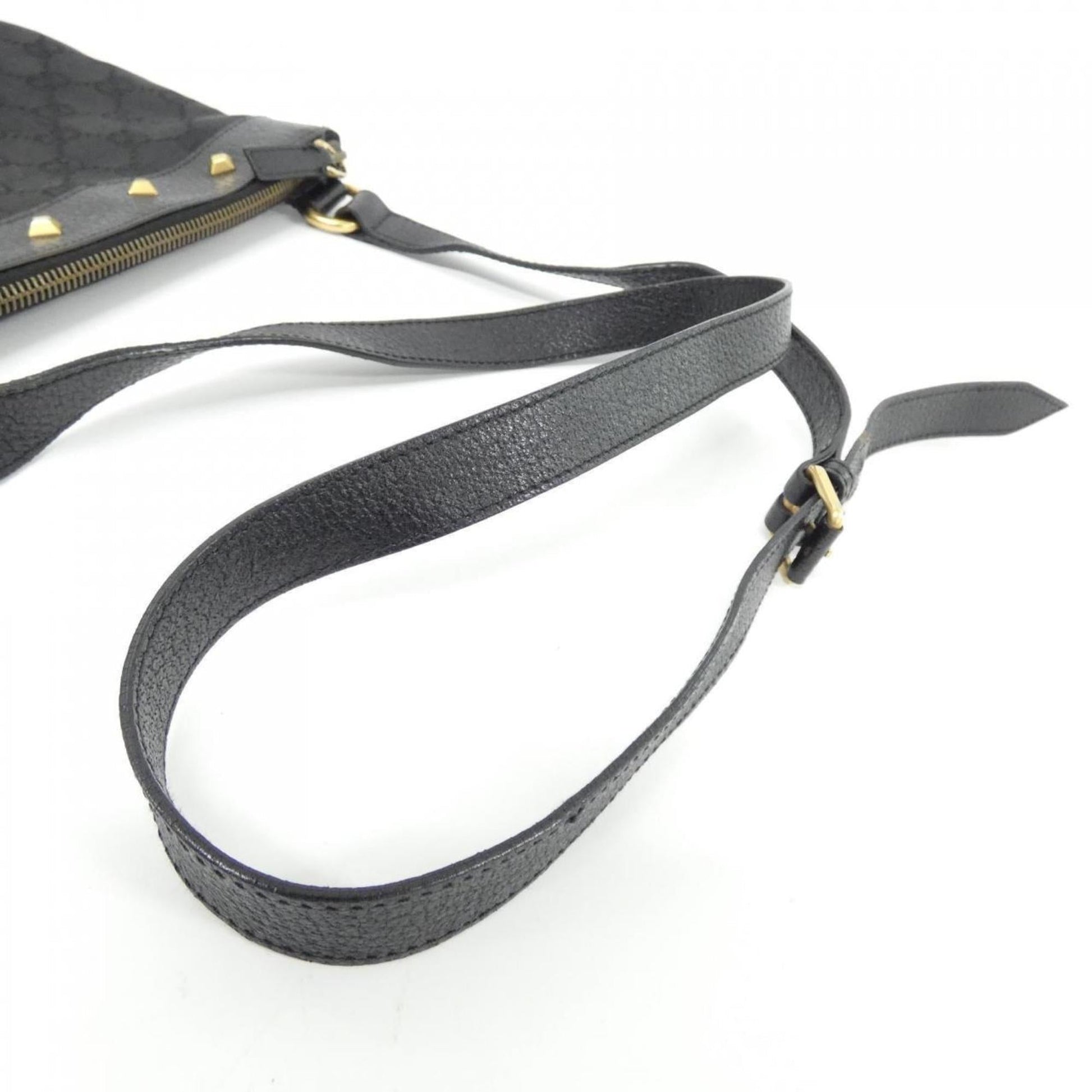 Gucci Black Gg Canvas Shoulder Bag